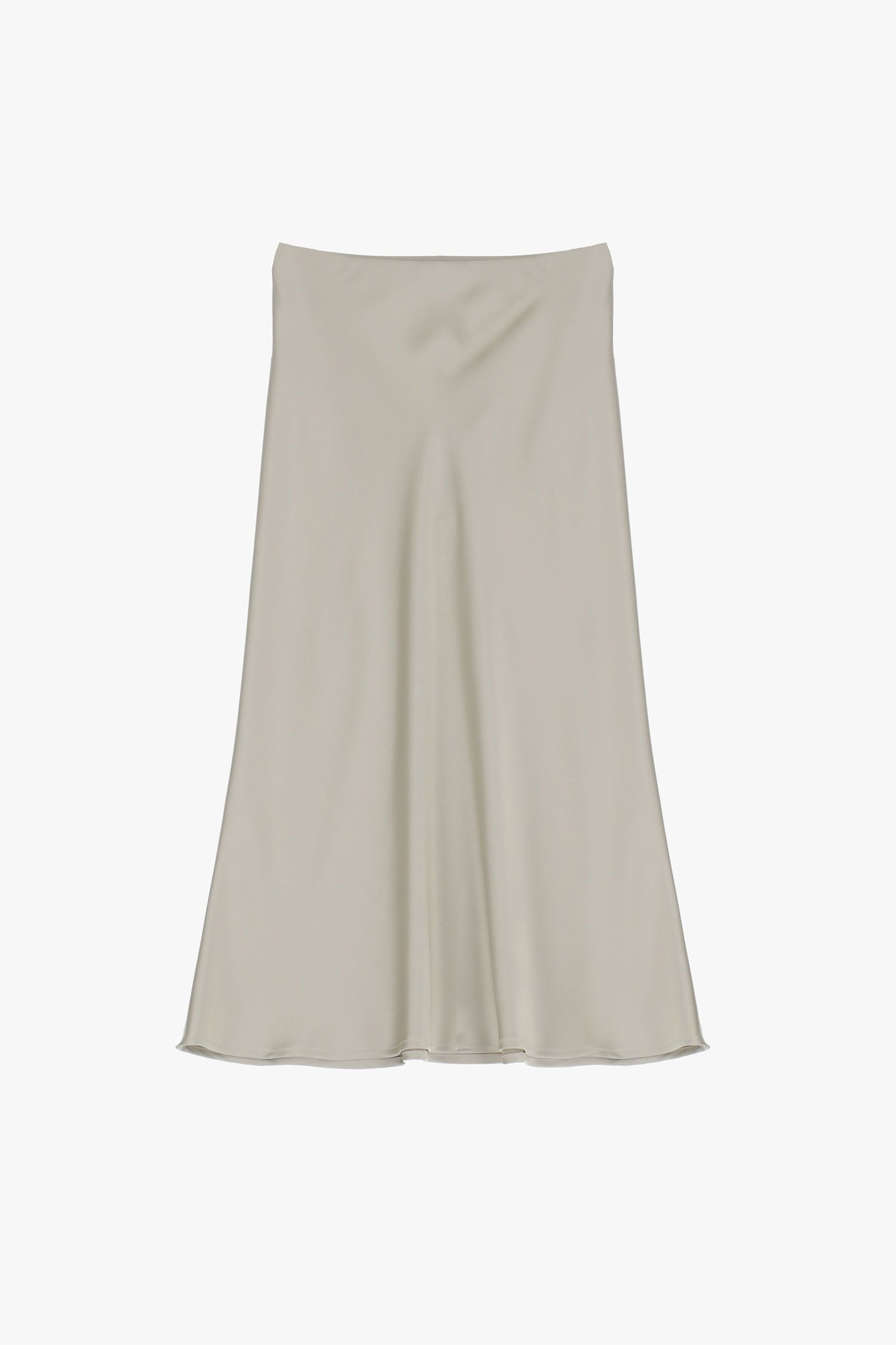 Women's satin midi skirt IMPERIAL beige