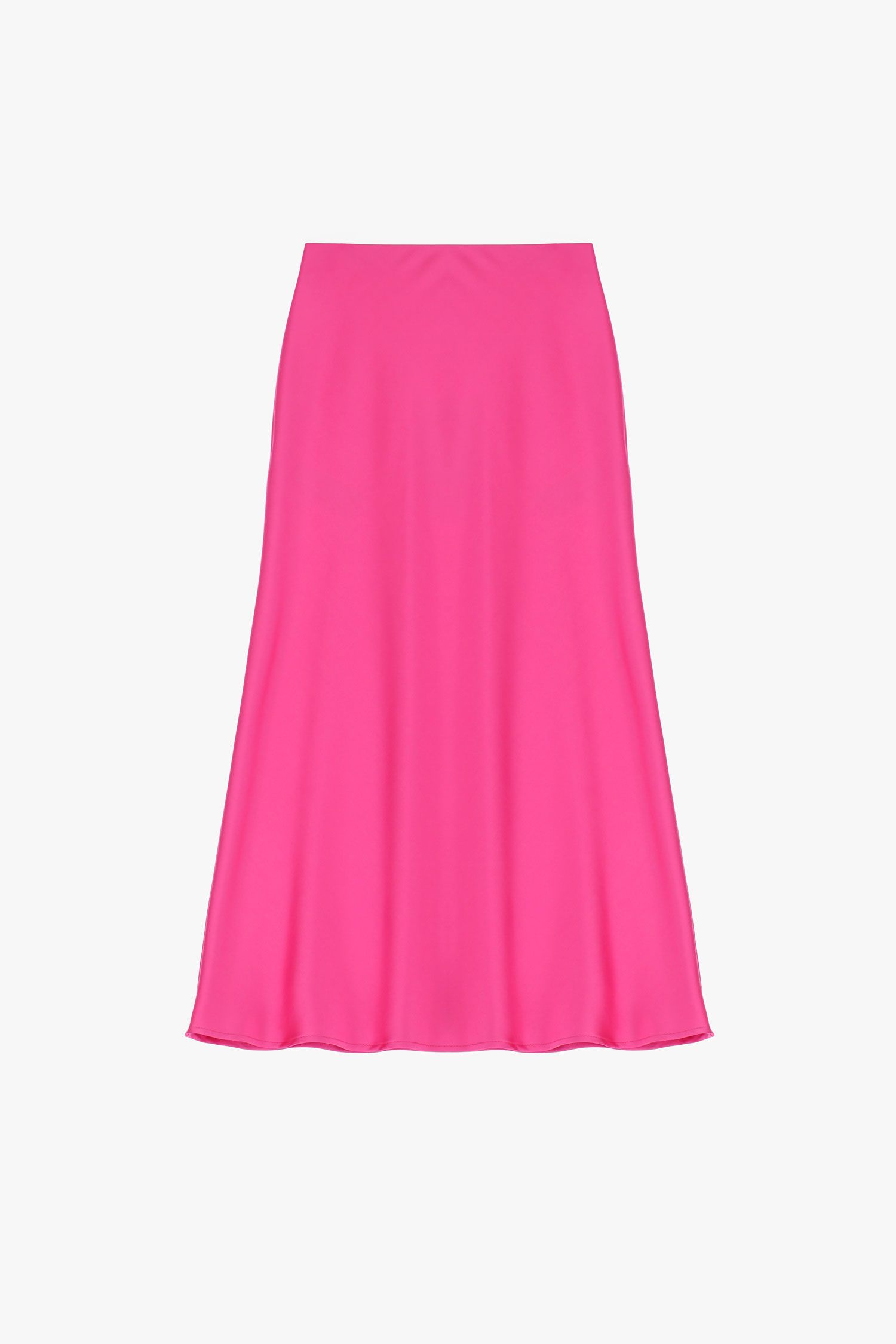 Women's satin midi skirt IMPERIAL cyclamen