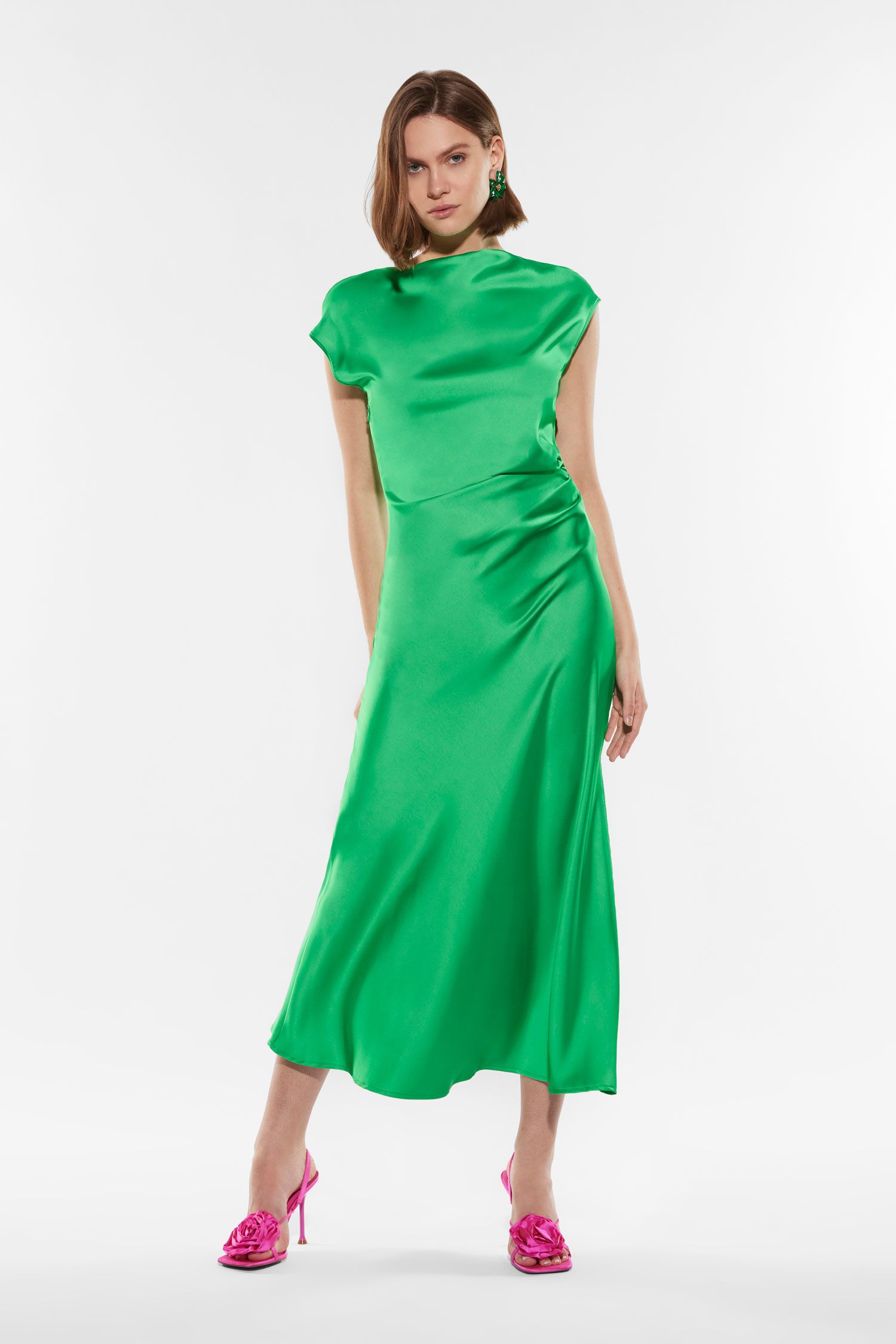 Party dress for a wedding IMPERIAL green