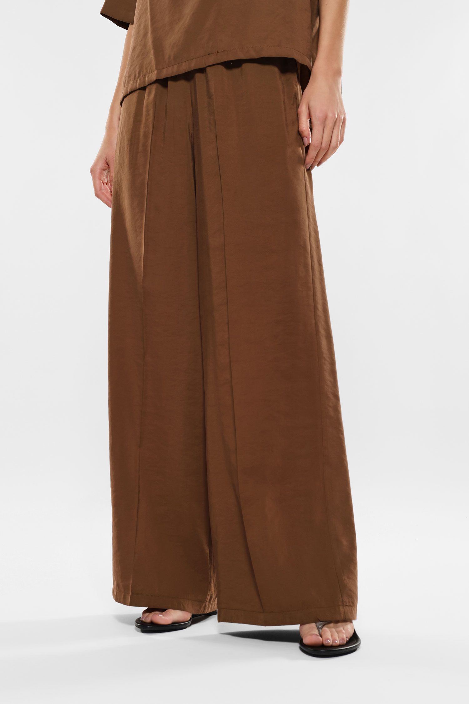 Women's wide summer trousers IMPERIAL brown