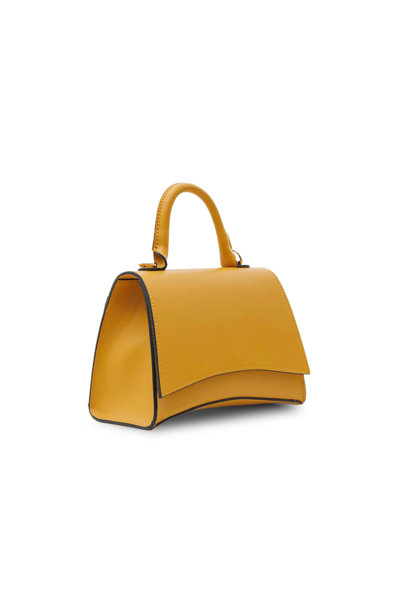 Women's leather handbag Leather Country BOX mustard