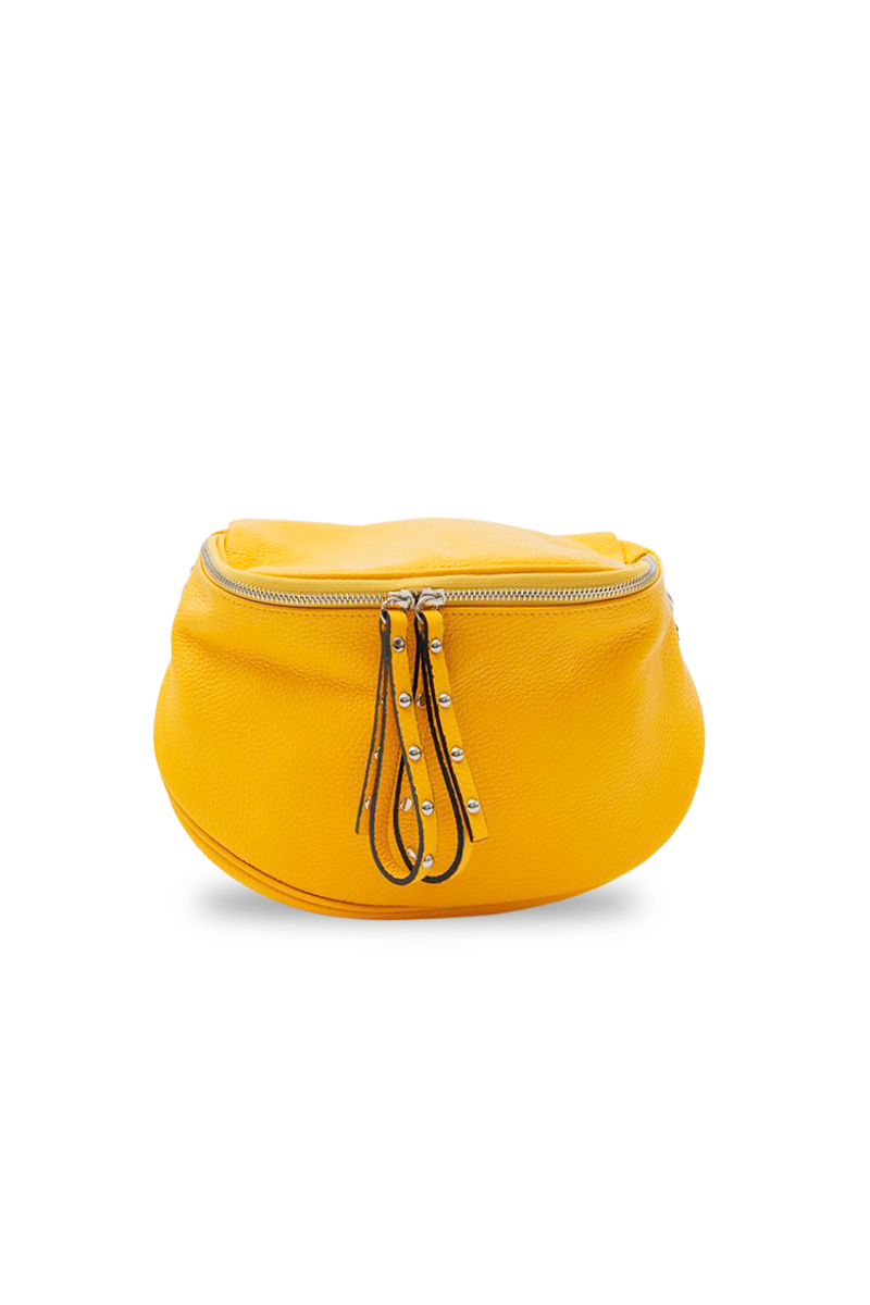 Women's leather belt Leather Country yellow