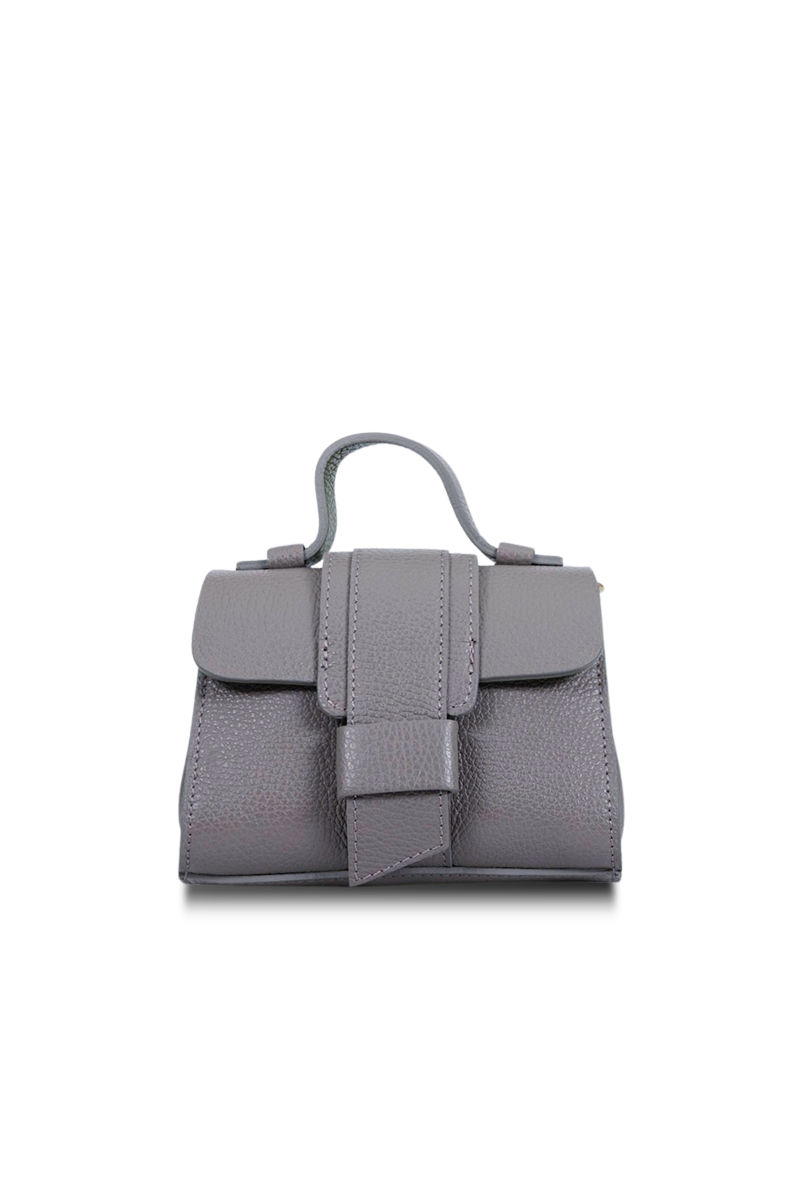 Leather mini handbag Leather Country gray