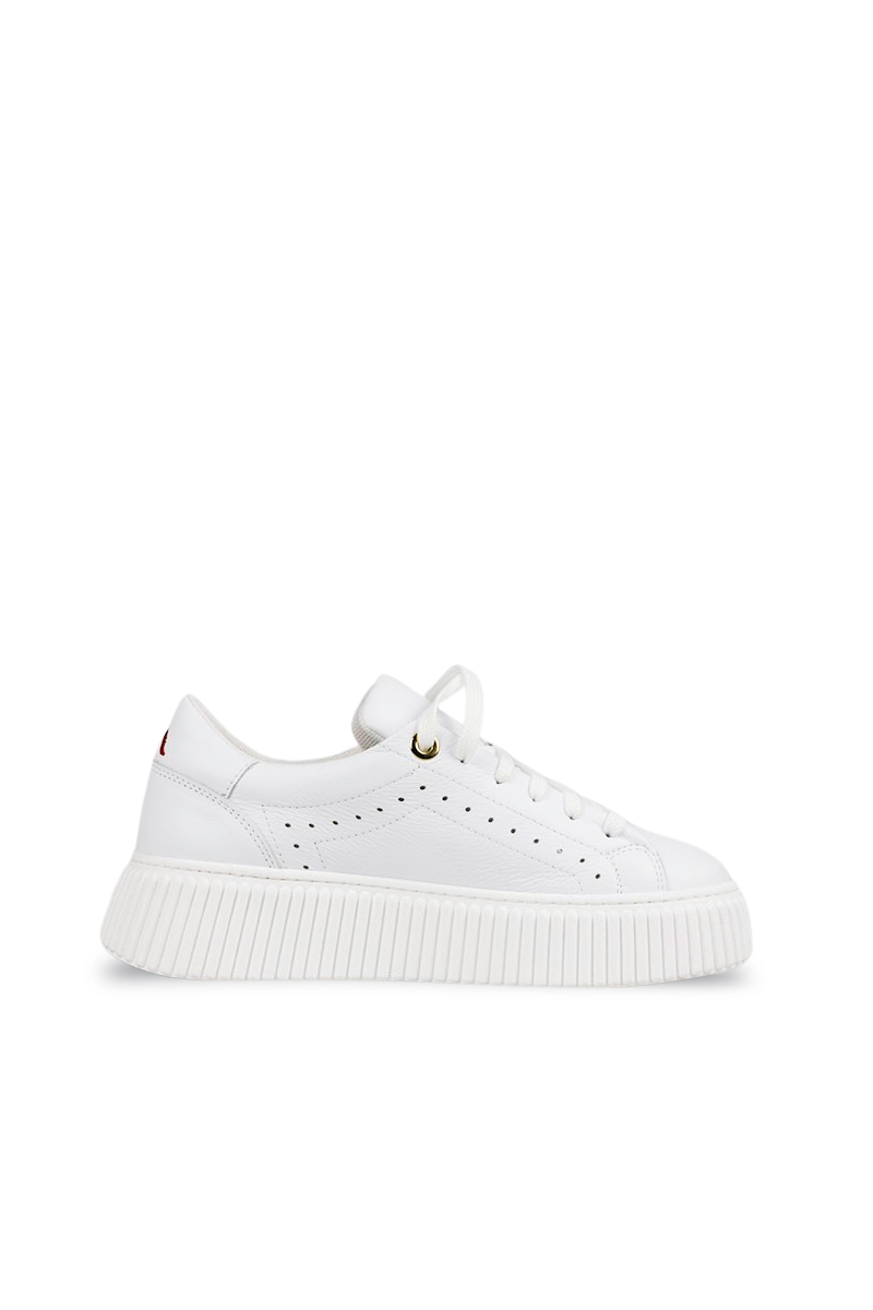 White leather women's Lestrosa sneakers