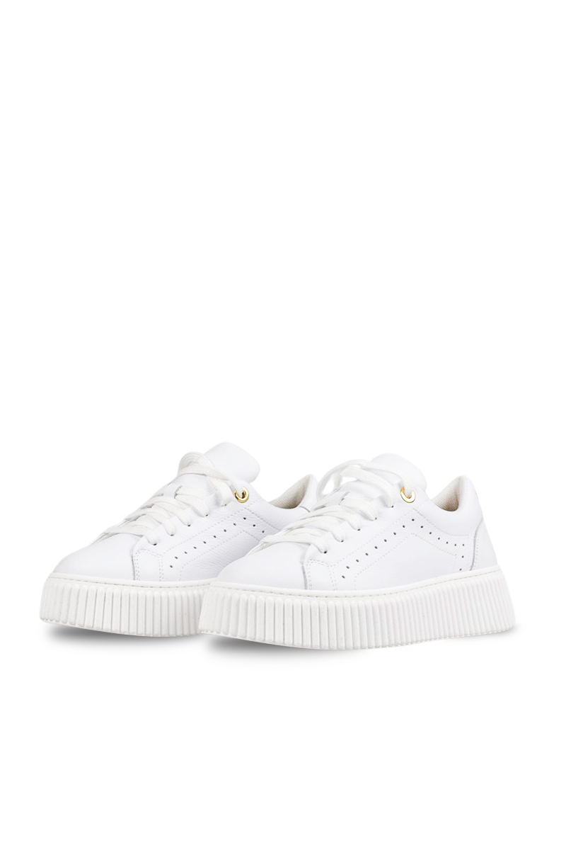 White leather women's Lestrosa sneakers