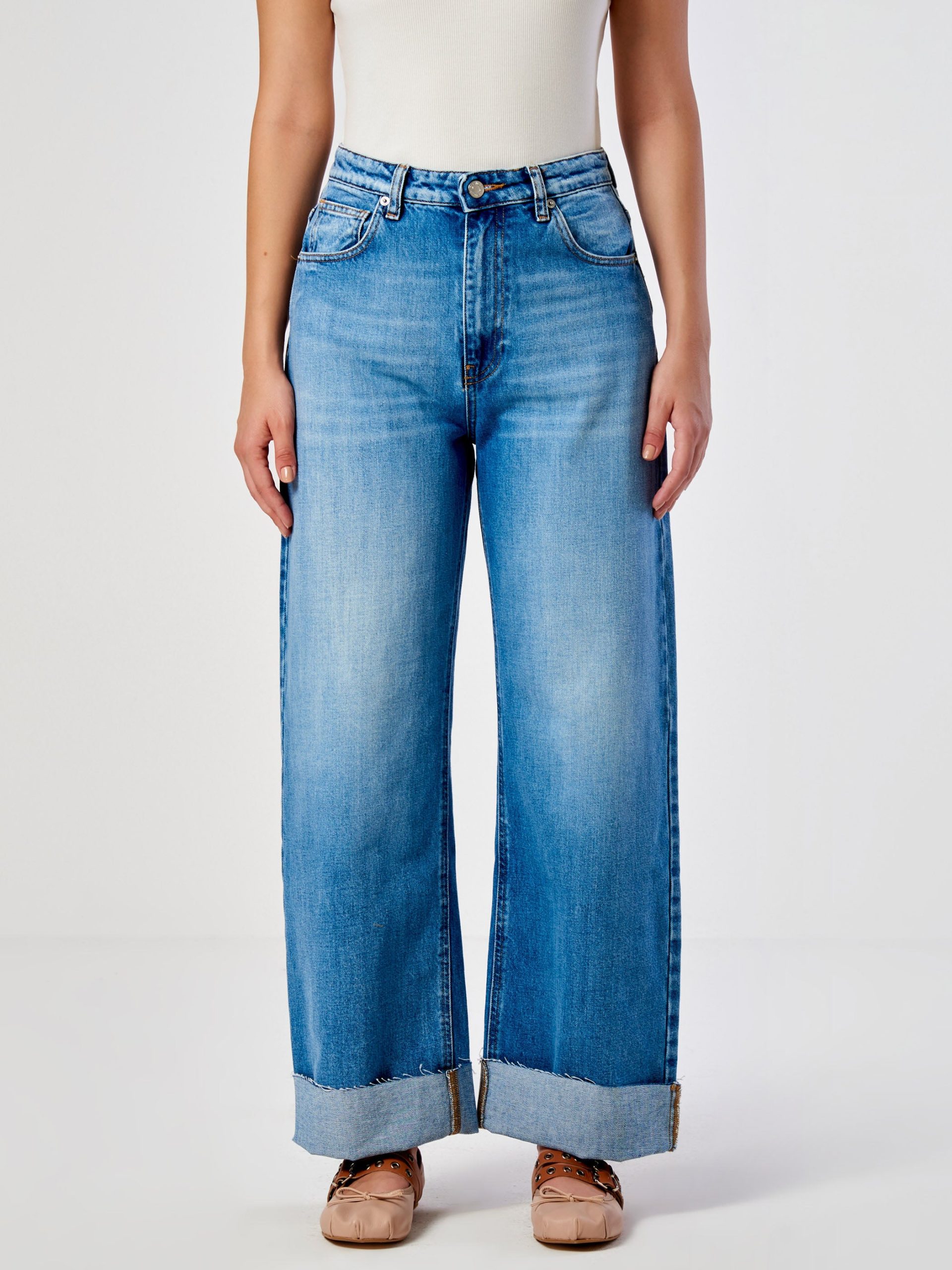 Women's wide jeans VICOLO blue