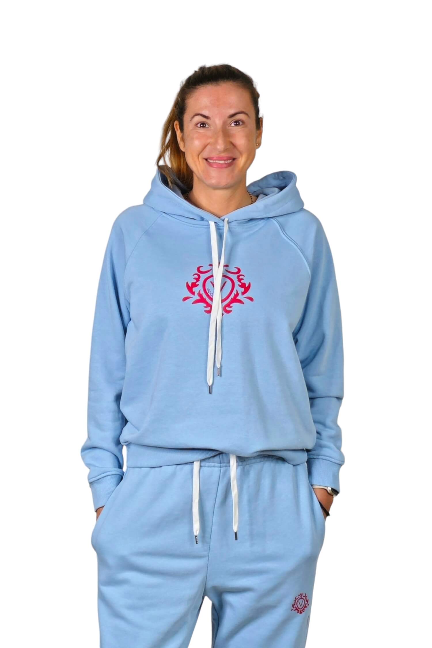 Women's hooded sweatshirt VICOLO blue 1