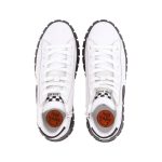 Women's ankle leather platform sneakers NO NAME white 4