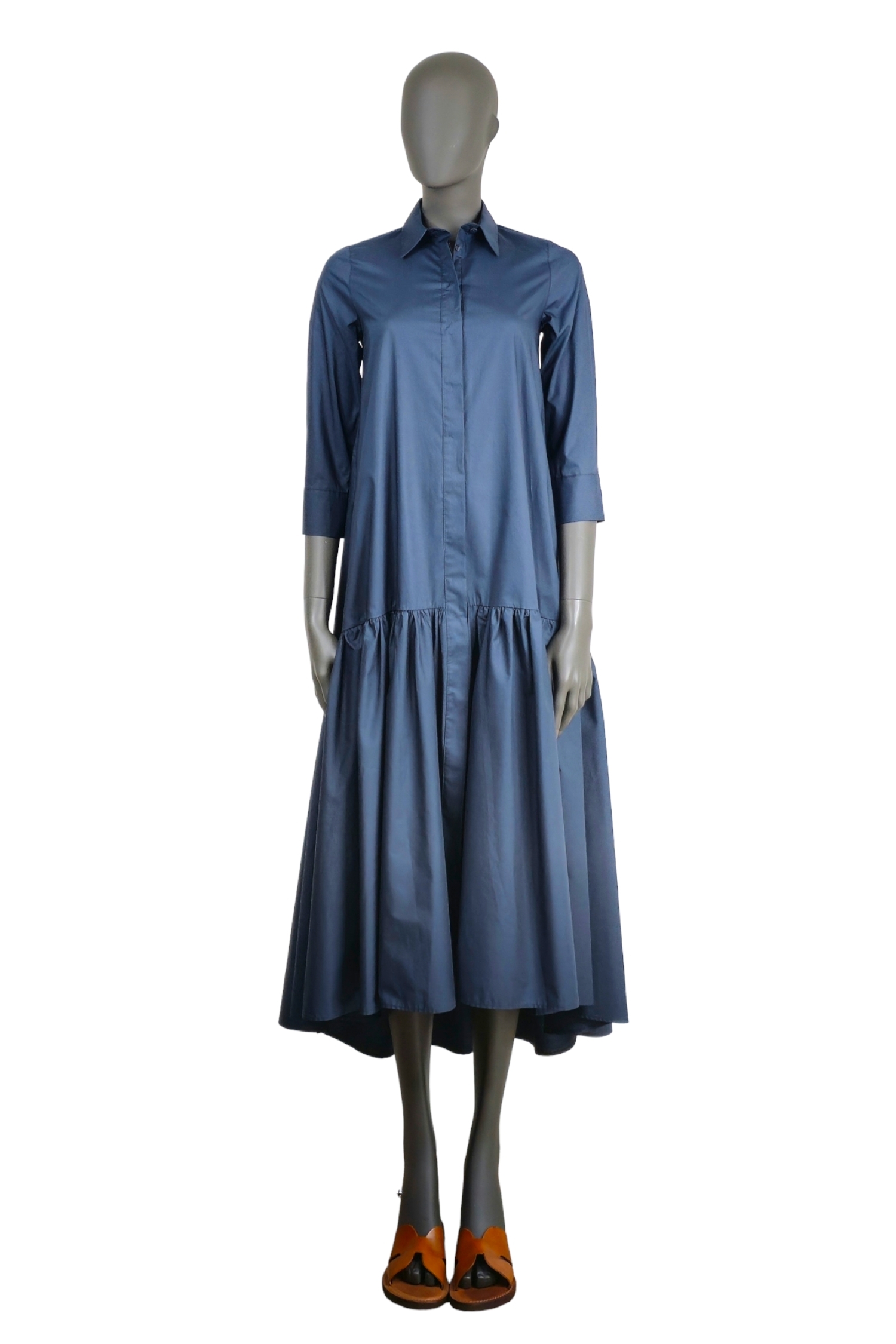 Women's long shirt dress IMPERIAL blue