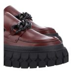 Women's leather moccasins NO NAME burgundy 5