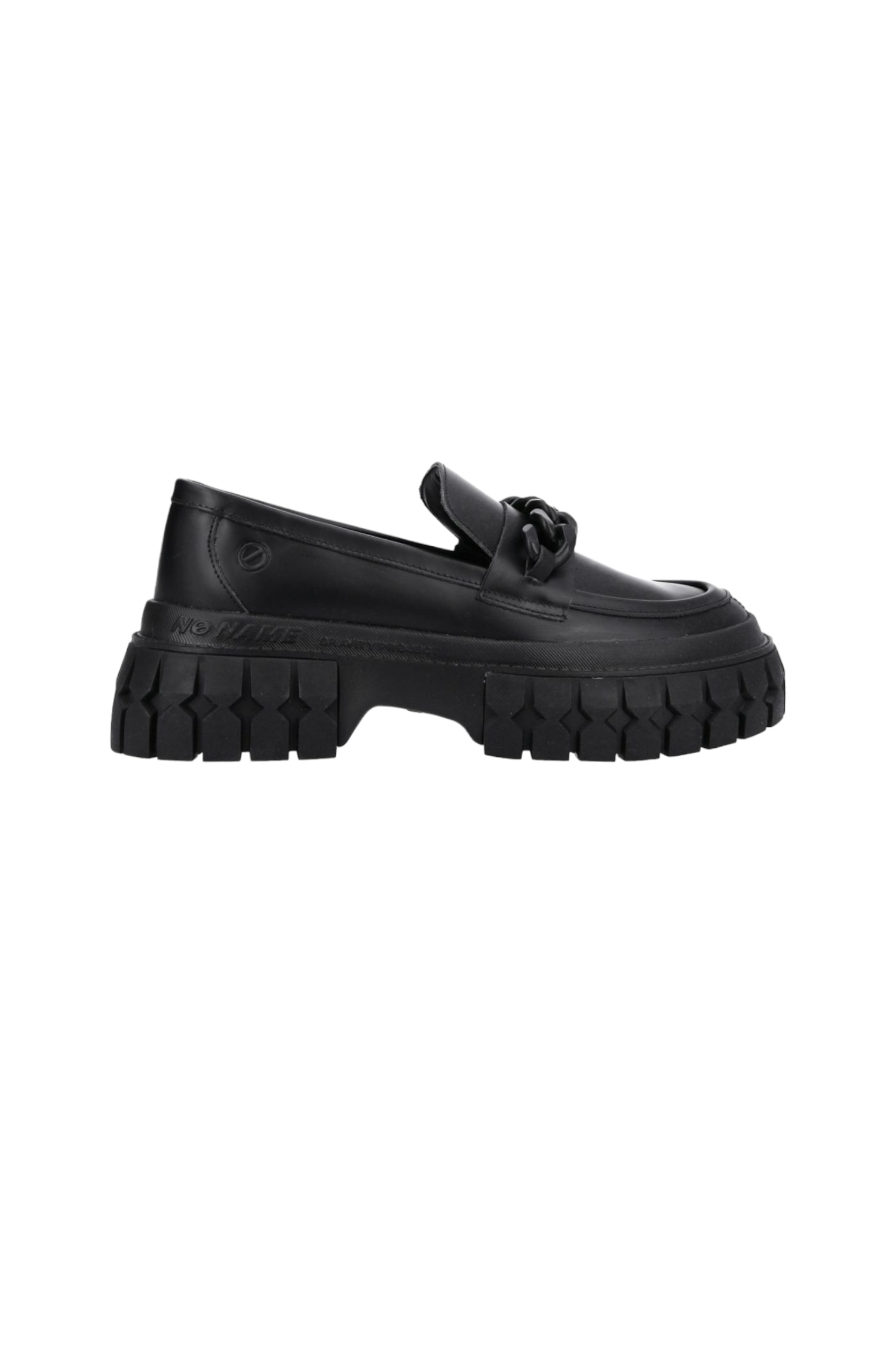 Women's leather moccasins NO NAME black 1