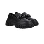 Women's leather moccasins NO NAME black 2