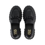 Women's leather moccasins NO NAME black 3