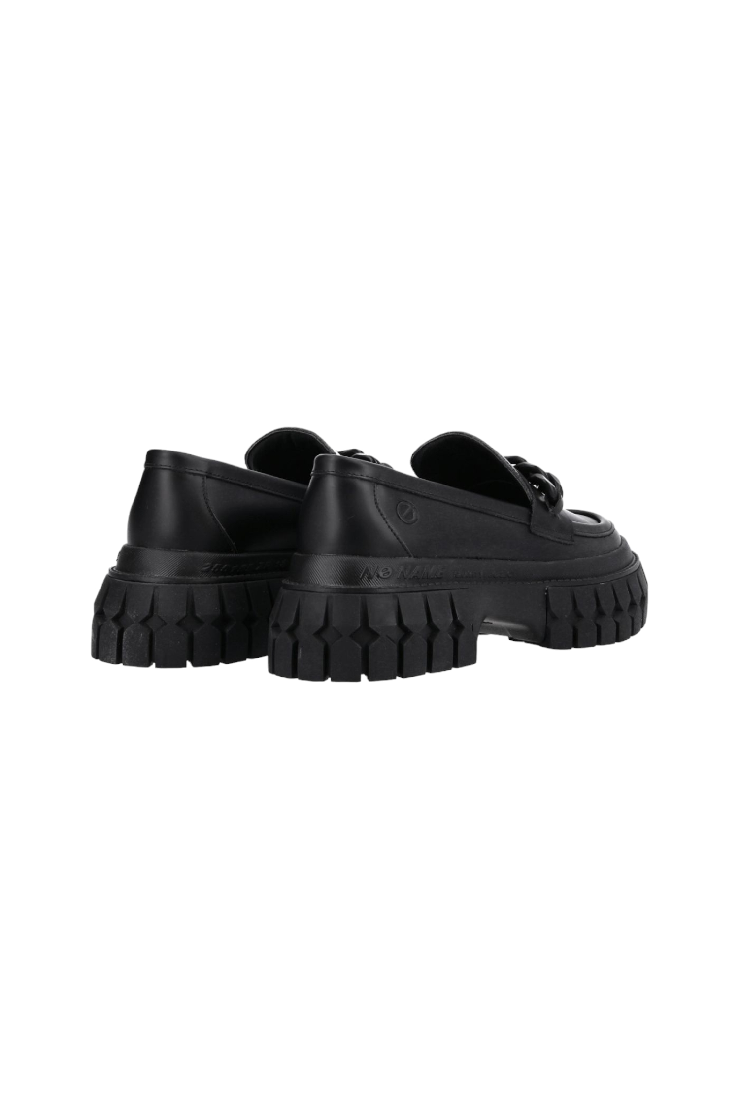 Women's leather moccasins NO NAME black 4