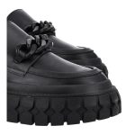 Women's leather moccasins NO NAME black 5