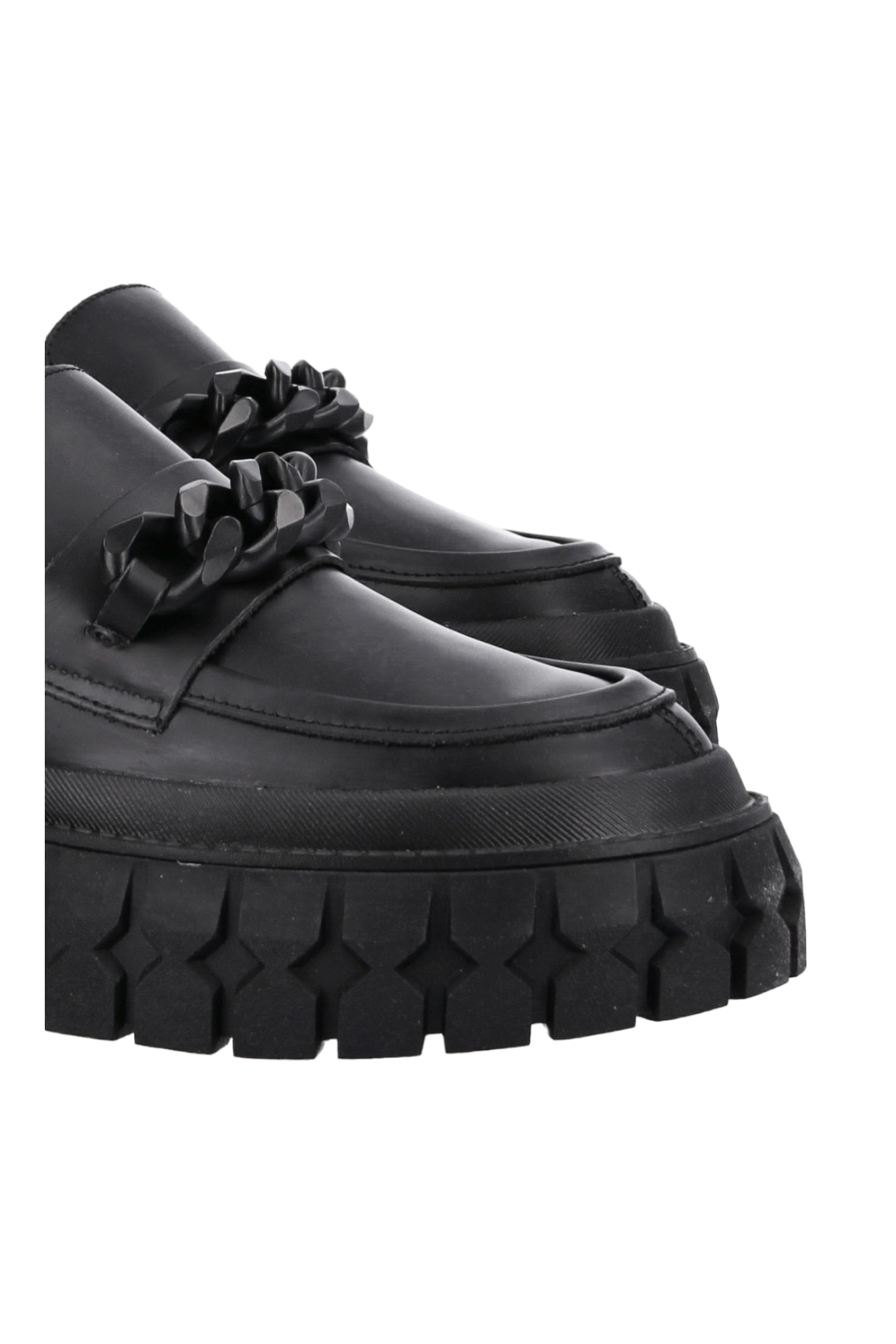 Women's leather moccasins NO NAME black 5