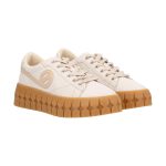 Women's leather platform sneakers NO NAME beige 2