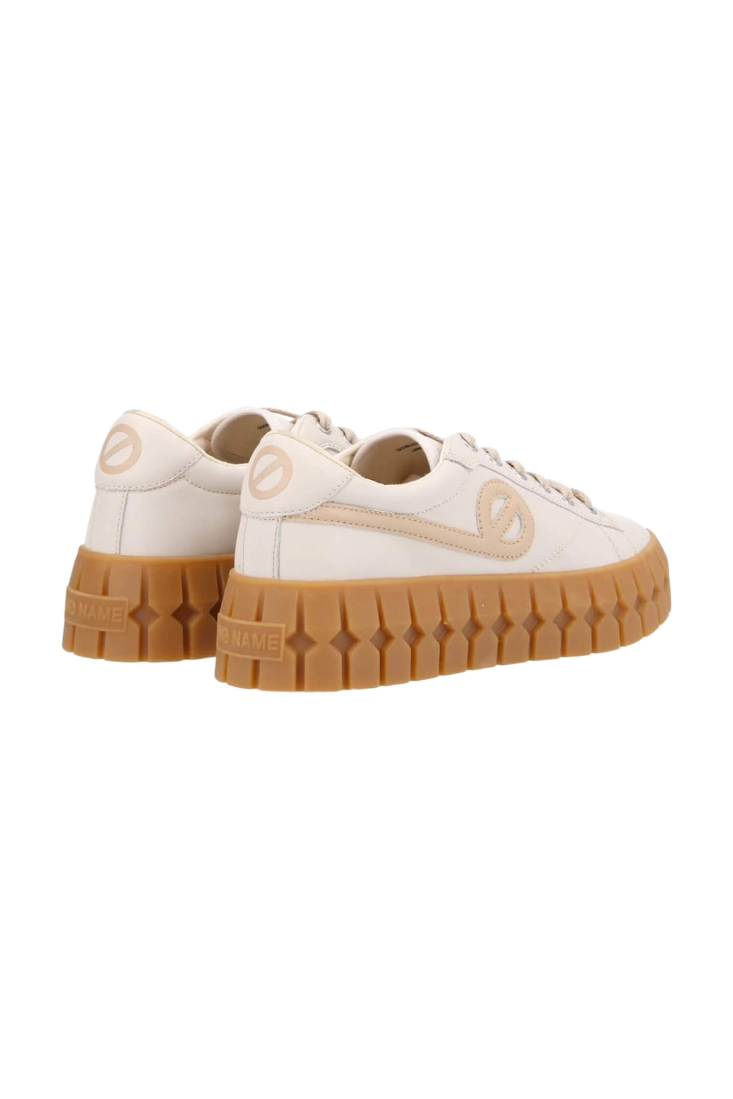 Women's leather platform sneakers NO NAME beige 4