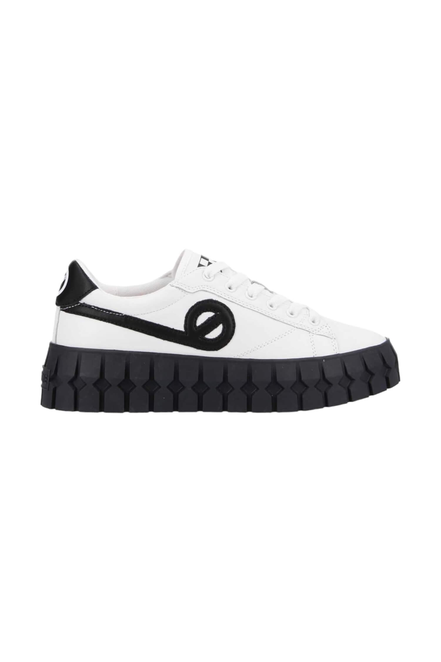 Women's leather platform sneakers NO NAME white 1