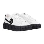 Women's leather platform sneakers NO NAME white 2