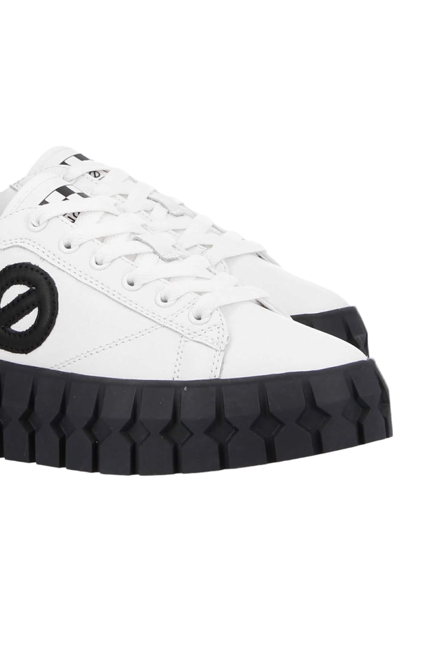 Women's leather platform sneakers NO NAME white 5