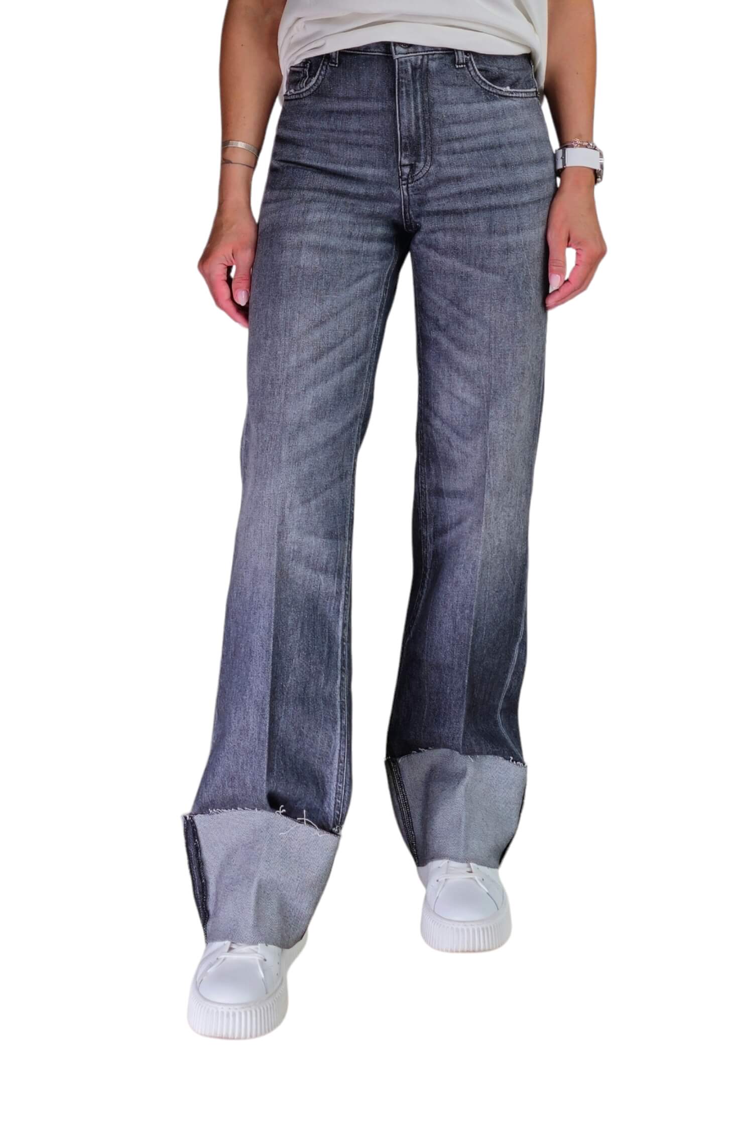 Women's straight jeans VICOLO dark gray 1