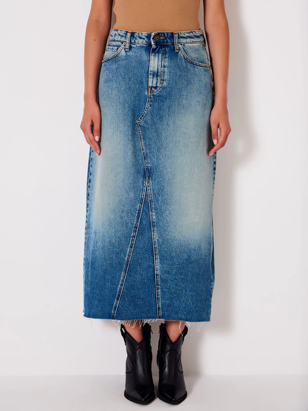 Long denim skirt VICOLO blue 1