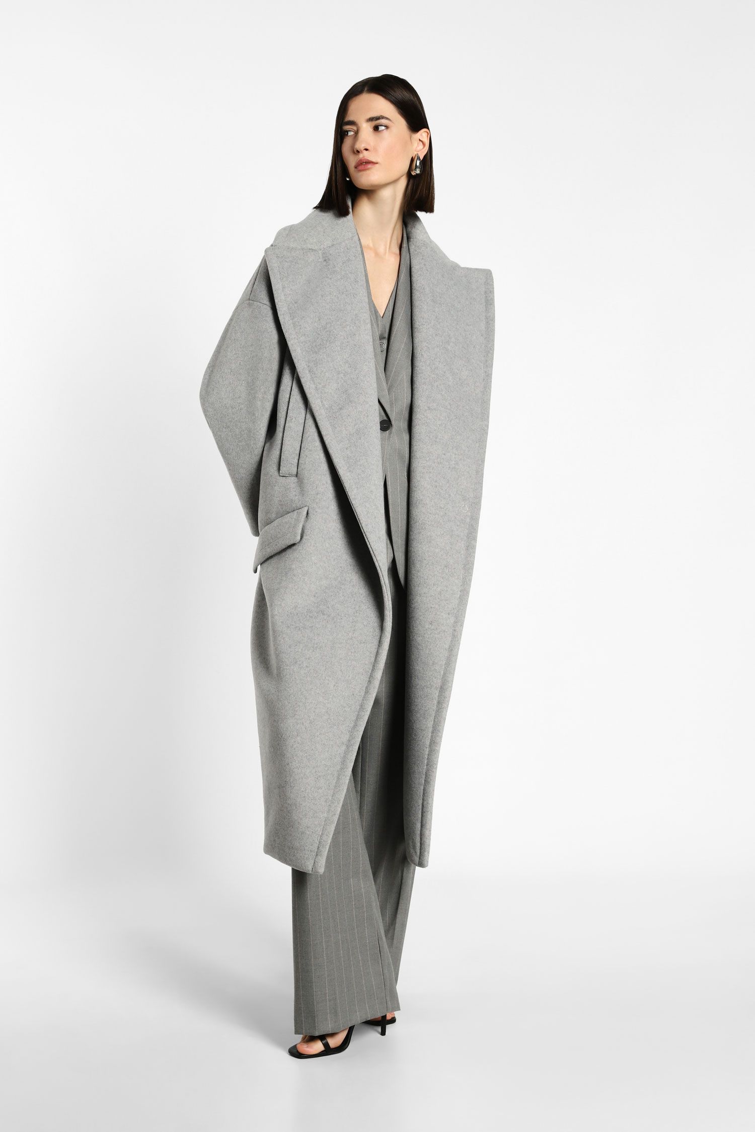 Women's oversize IMPERIAL gray winter coat