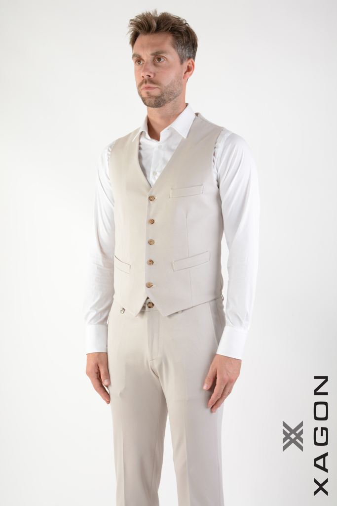 Men's suit vest brand Xagon beige