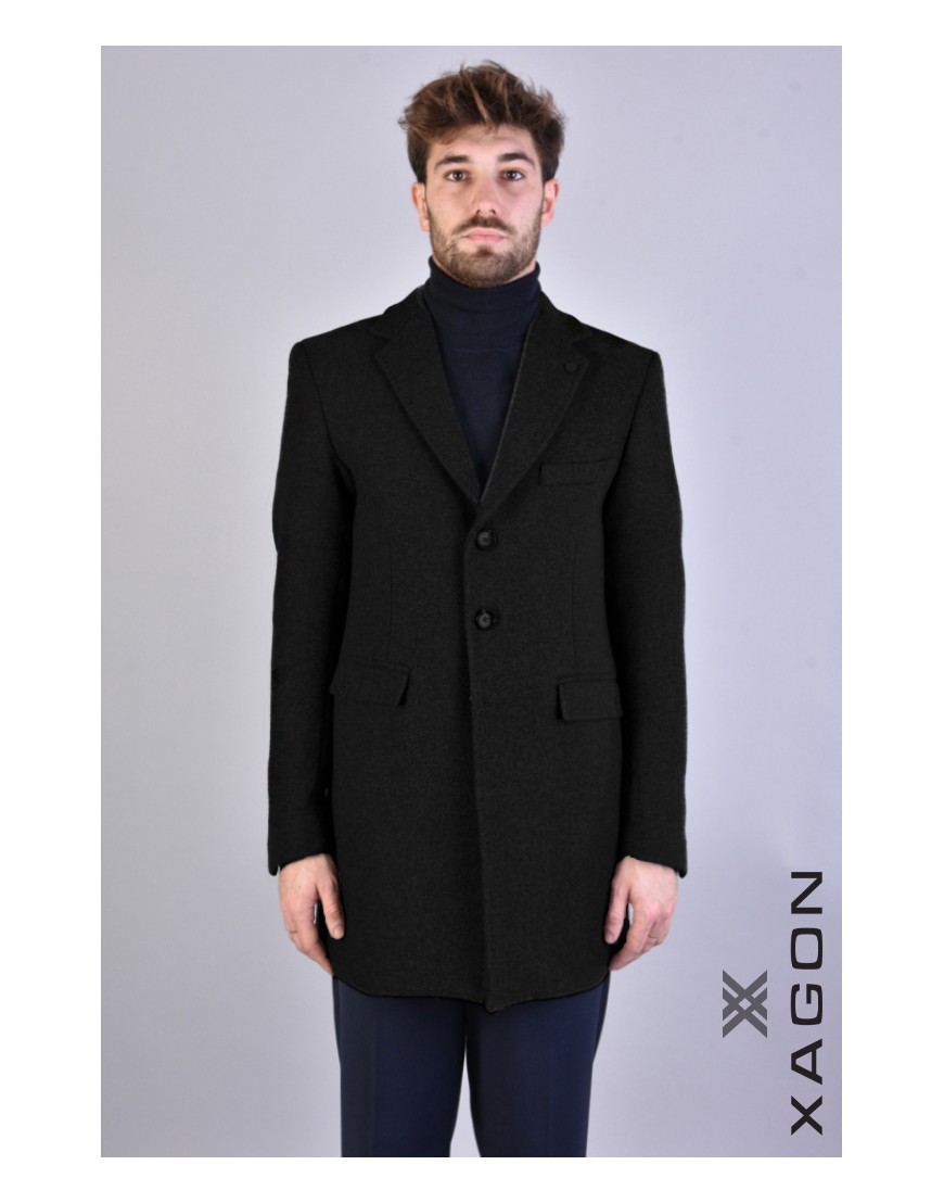 Men's elegant winter coat XAGON MAN black