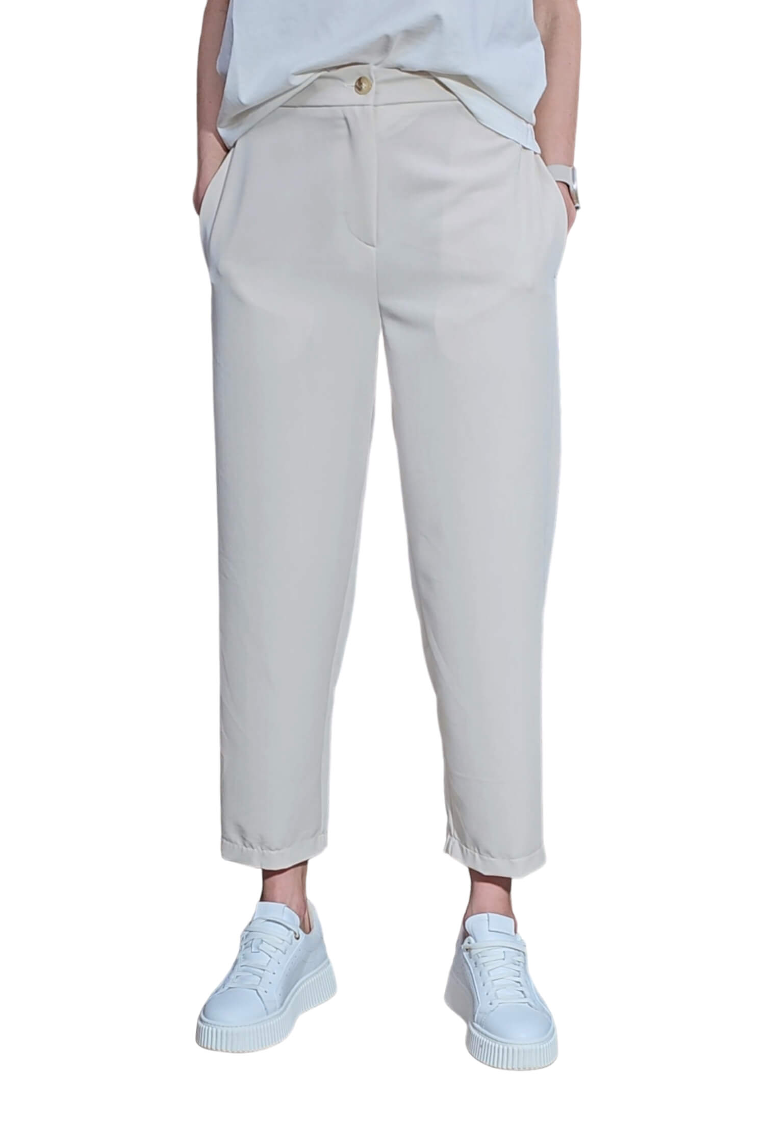 Women's summer trousers VICOLO beige