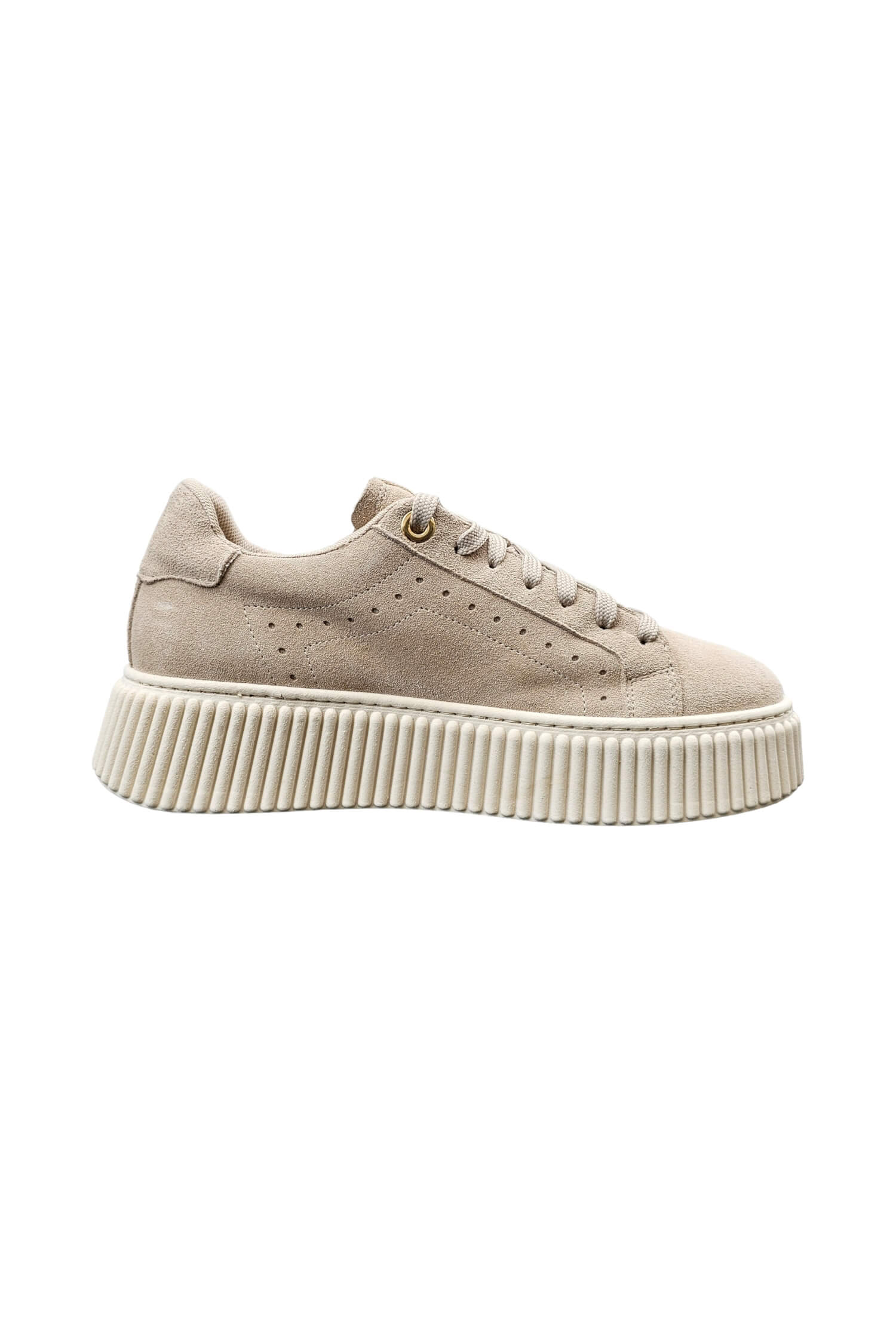 Women's leather beige sneakers LESTROSA