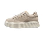 Women's leather beige sneakers LESTROSA