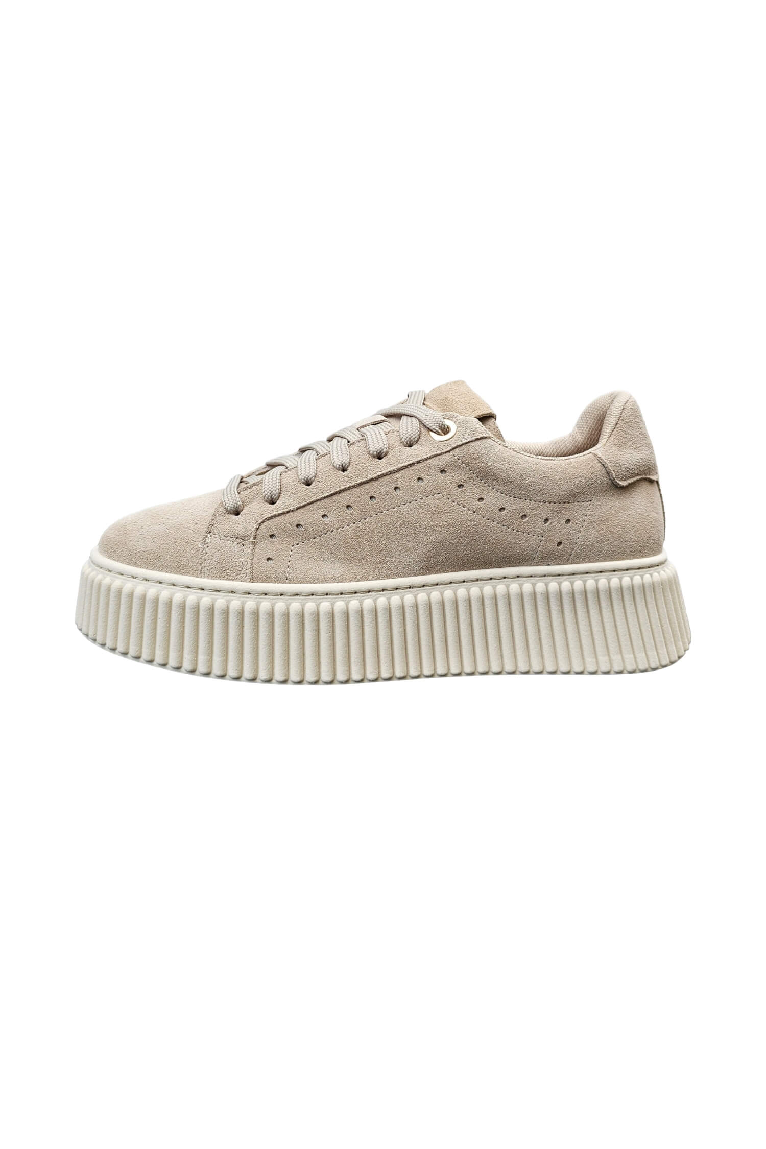 Women's leather beige sneakers LESTROSA