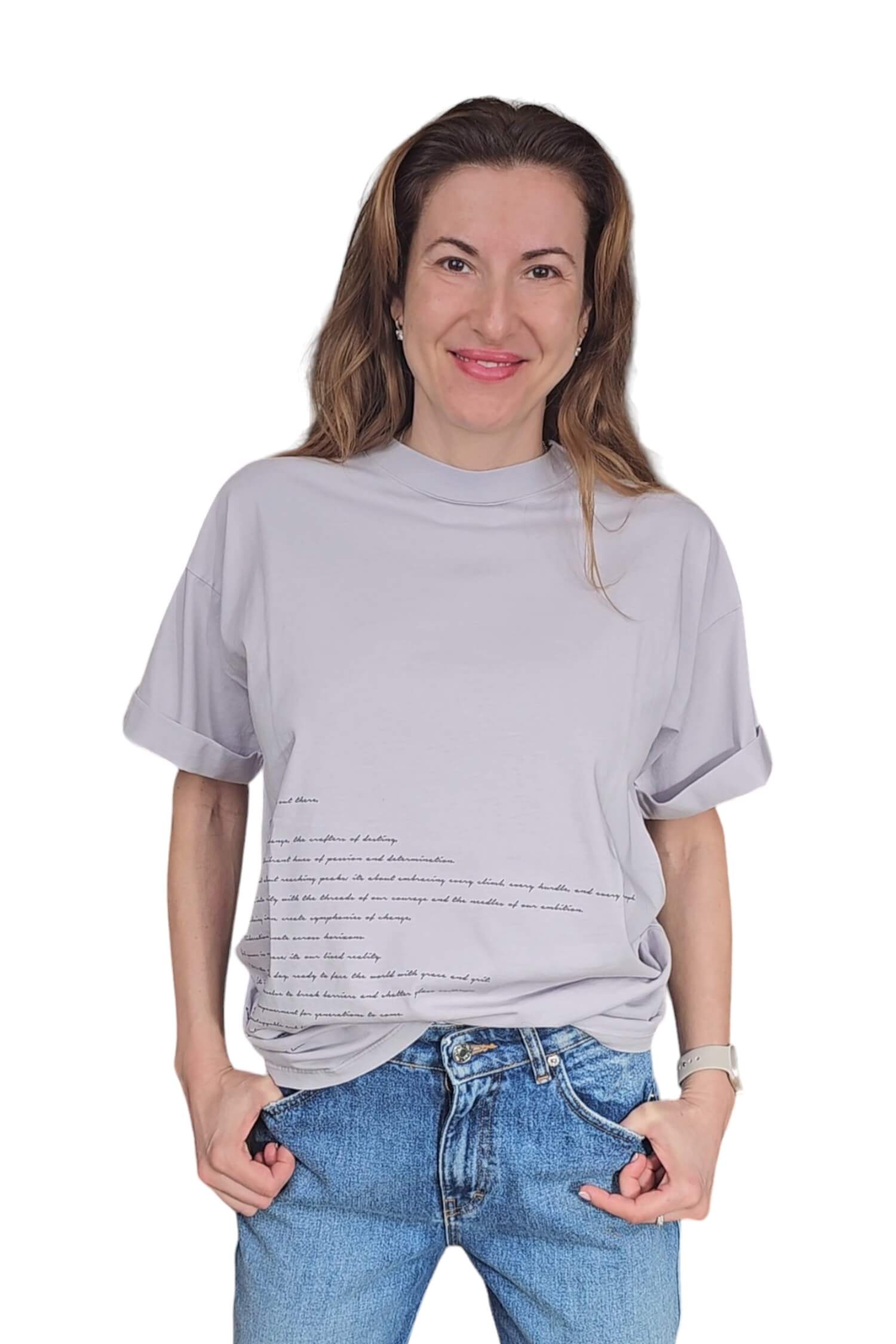 Women's t-shirt with the inscription VICOLO gray