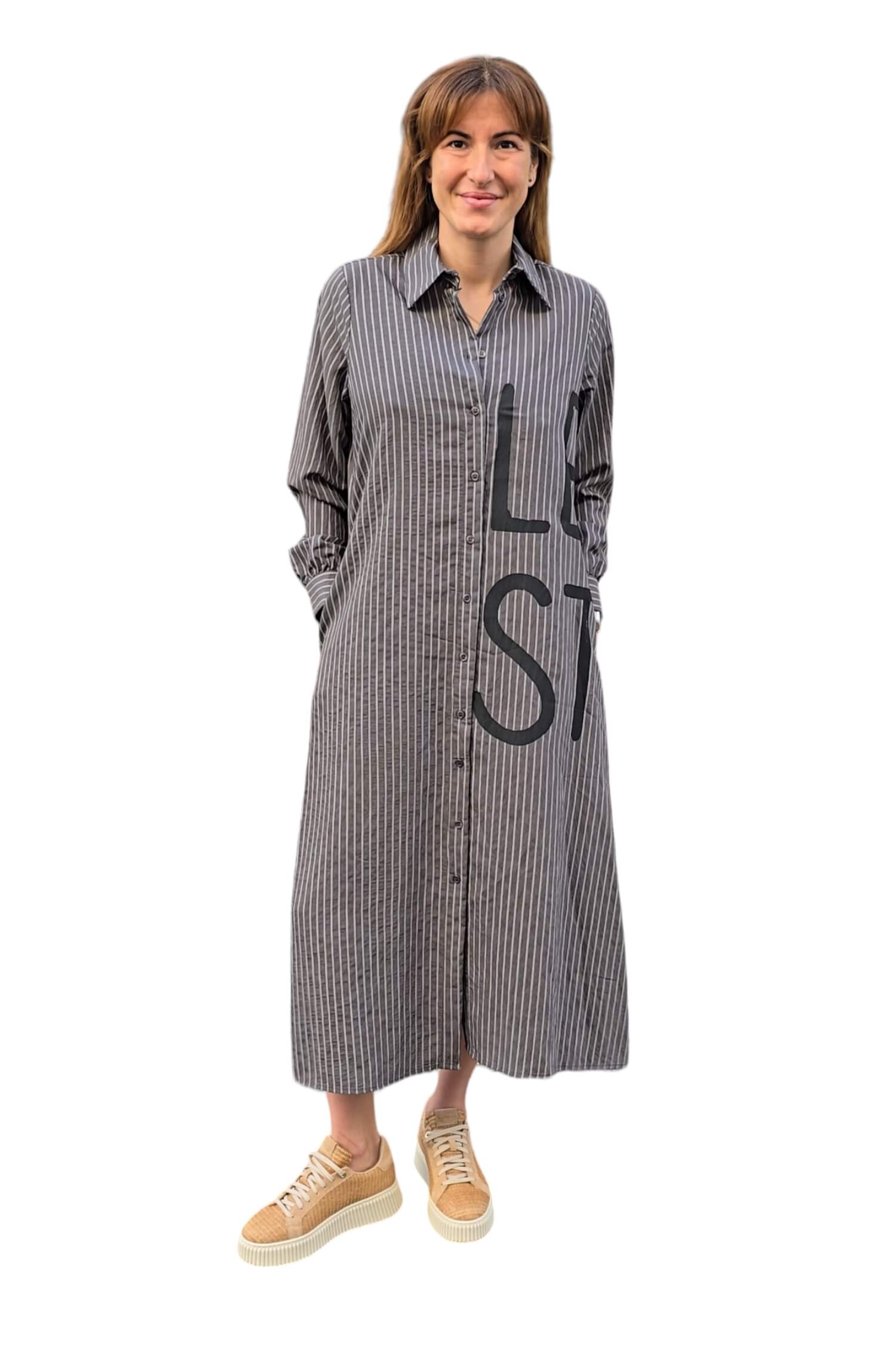 Women's shirt summer dress DIXIE gray