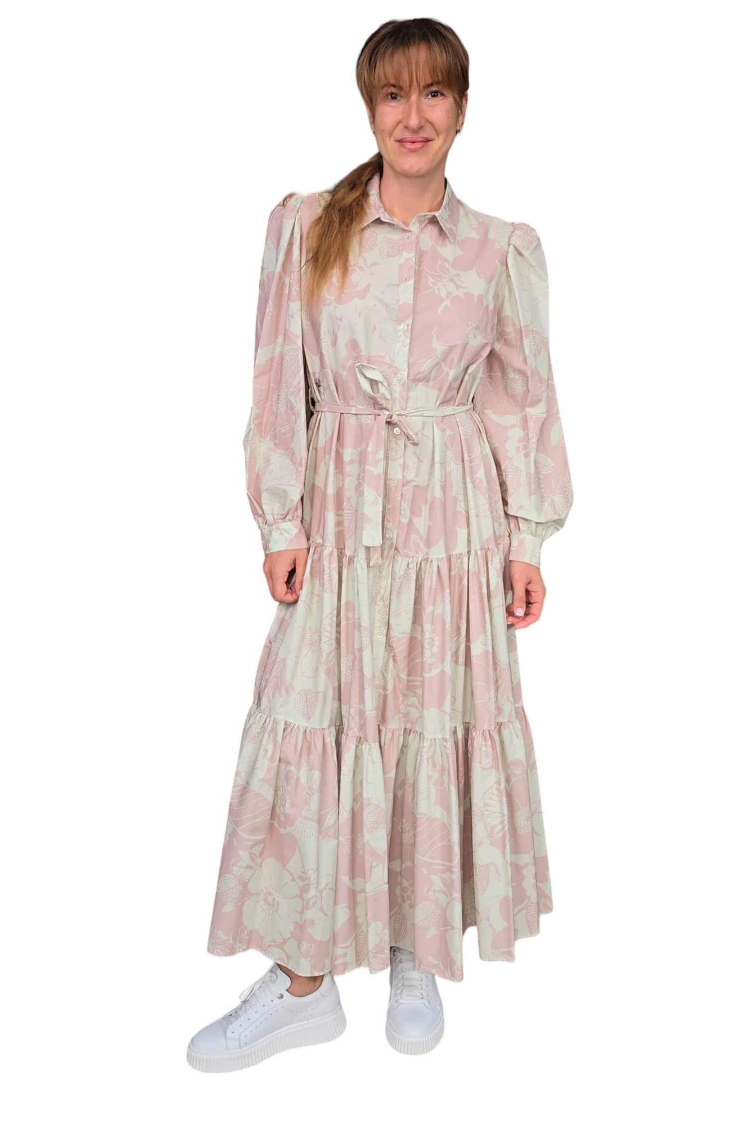 Women's elegant shirt summer dress VICOLO old pink