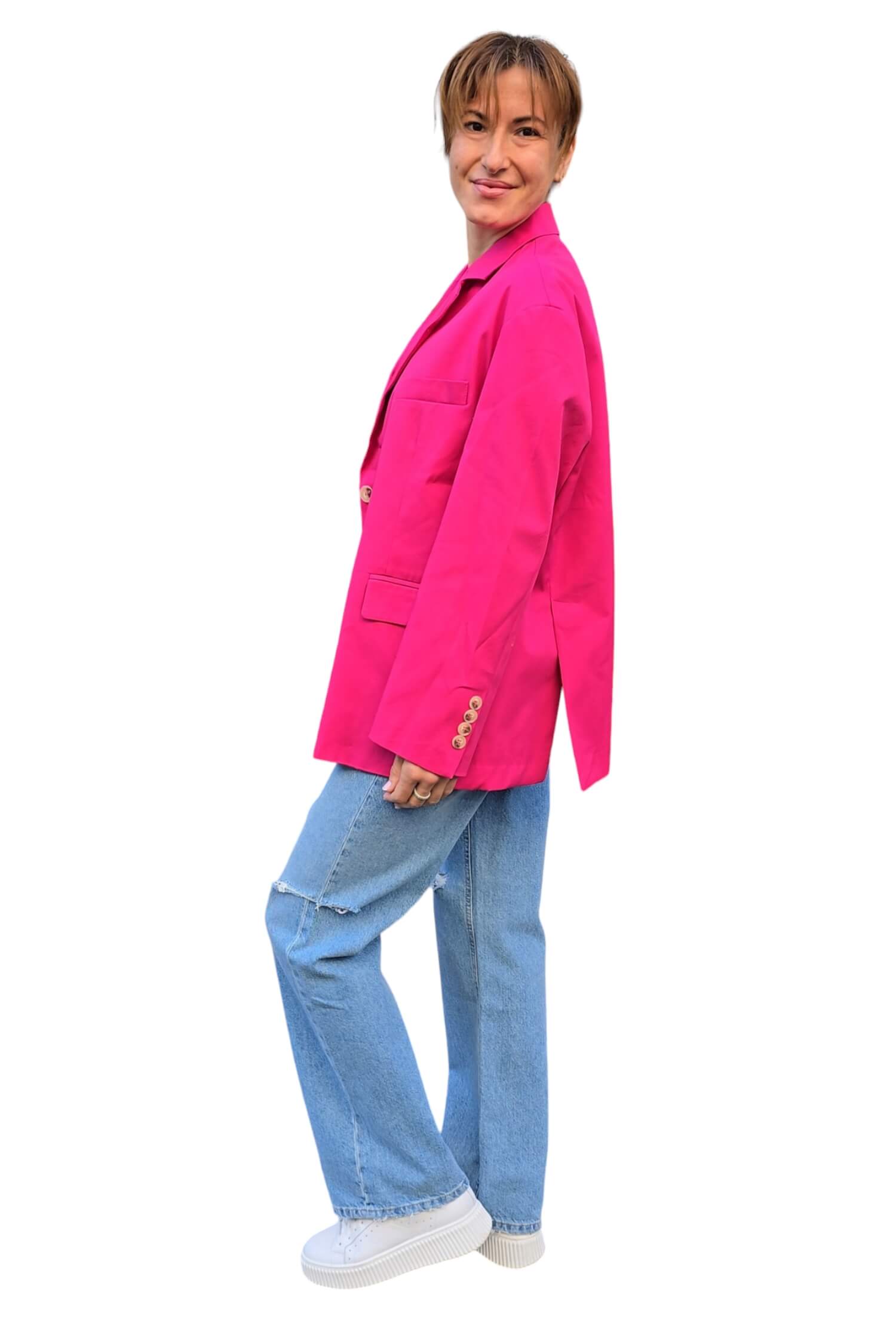 Women's summer oversize jacket VICOLO pink