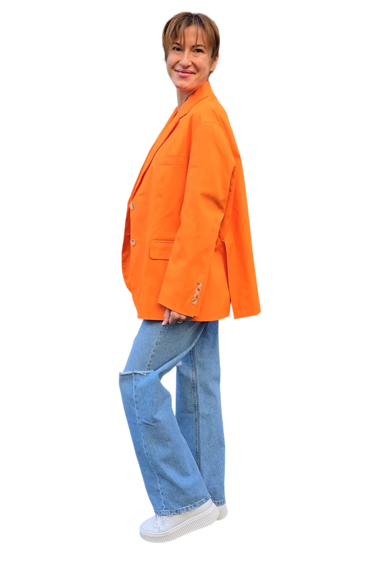 Women's summer oversize jacket VICOLO orange