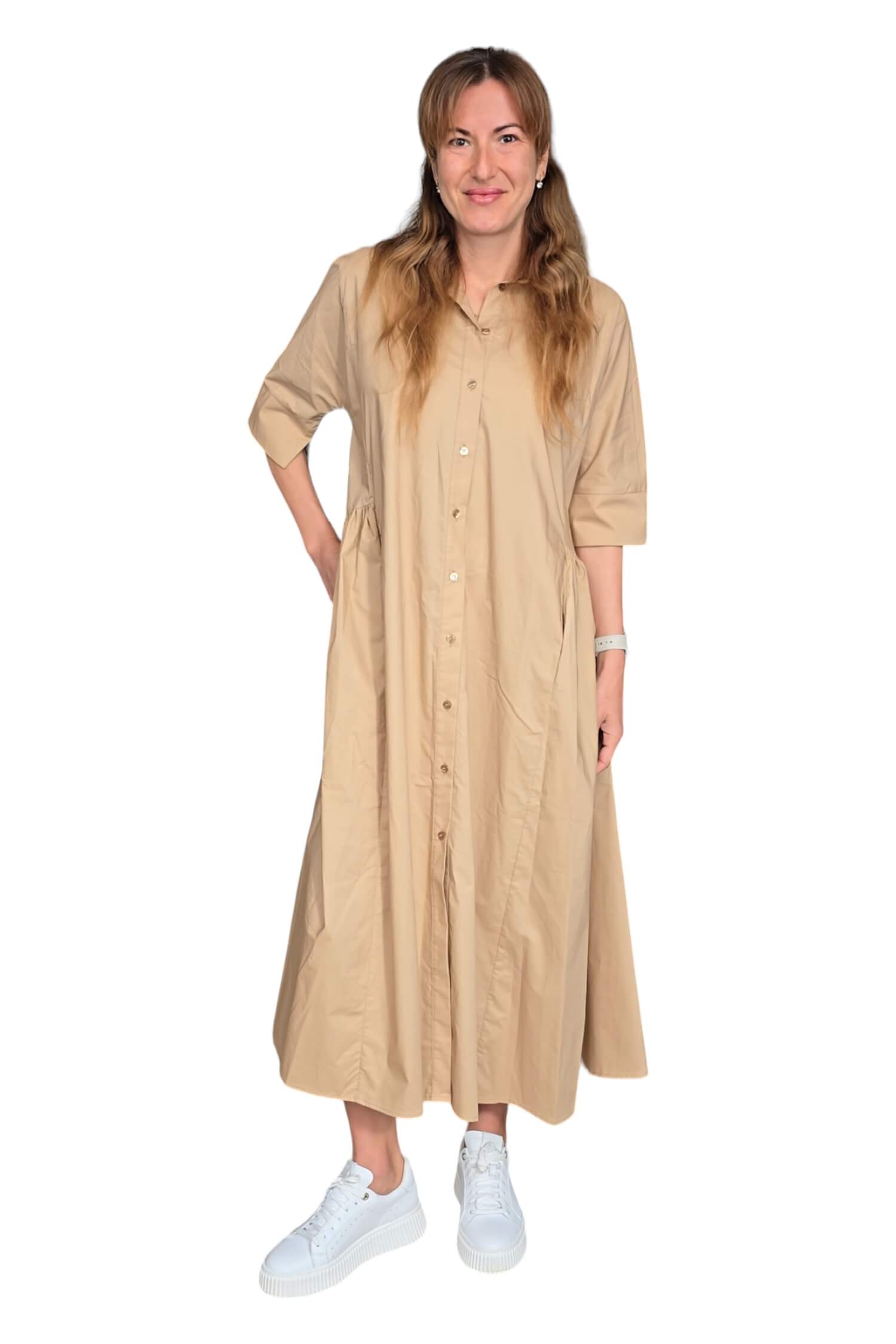 Women's shirt summer dress IMPERIAL brown