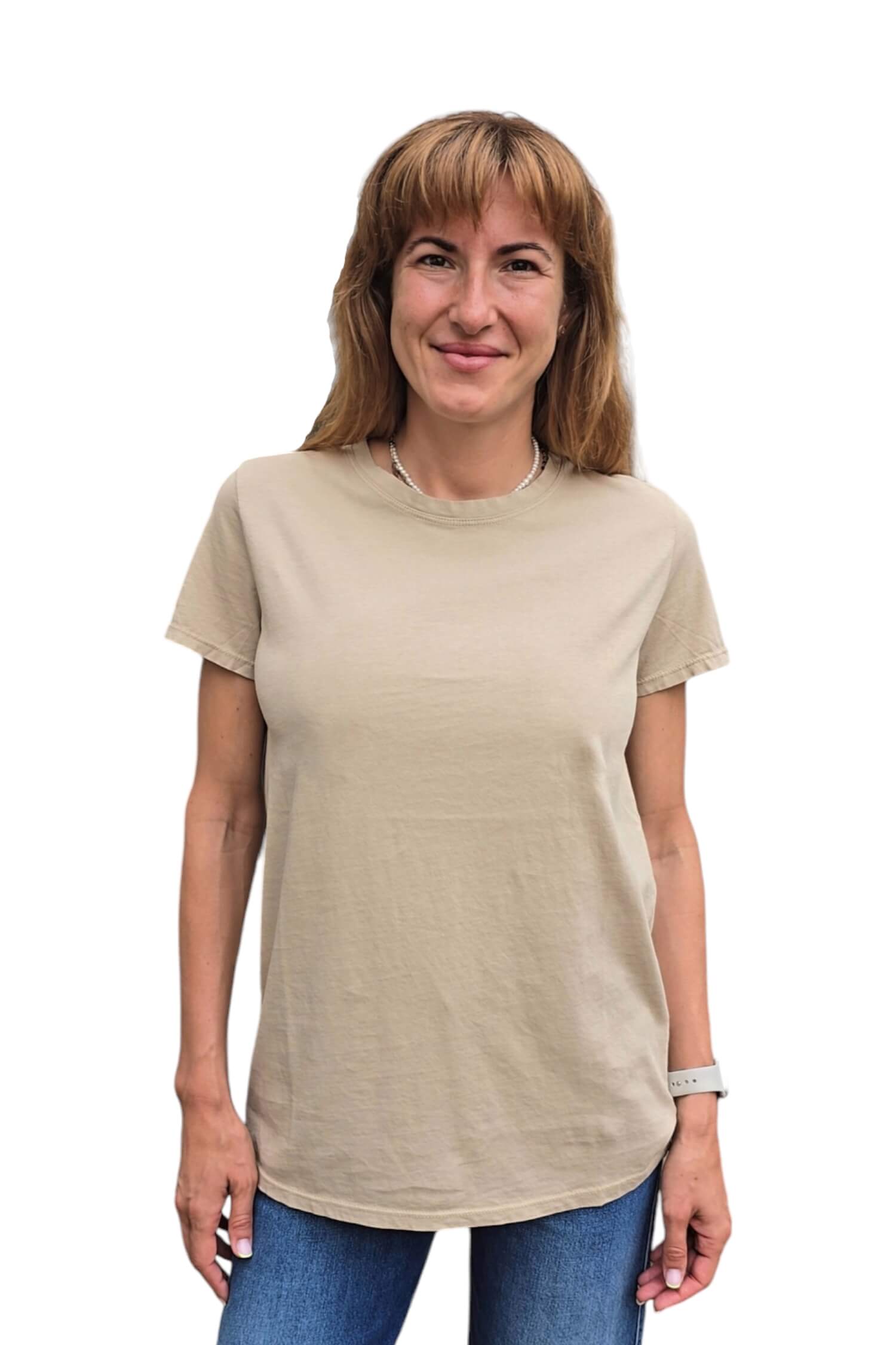 Women's T-shirt with short sleeves VICOLO beige