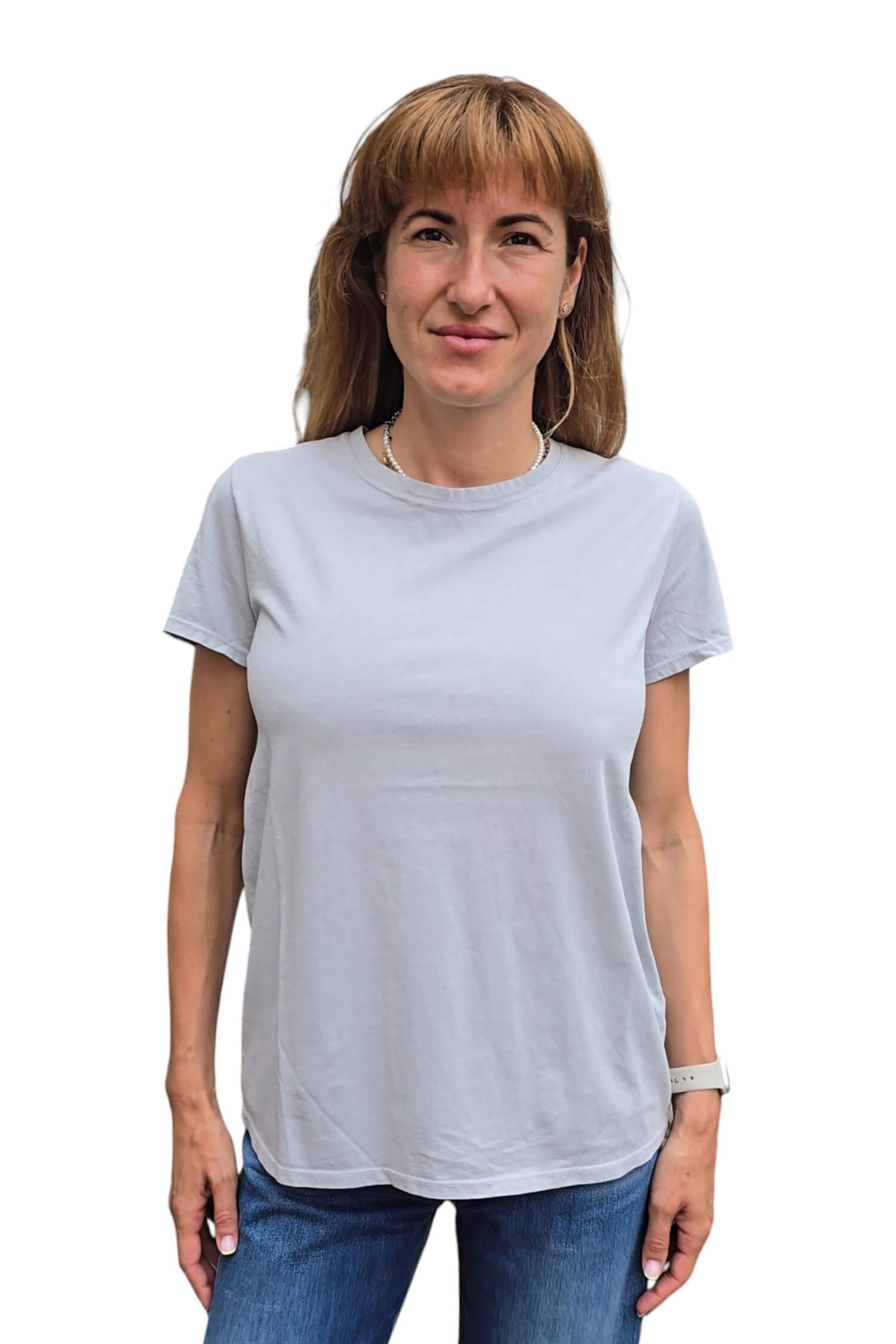 Women's T-shirt with short sleeves VICOLO pale gray