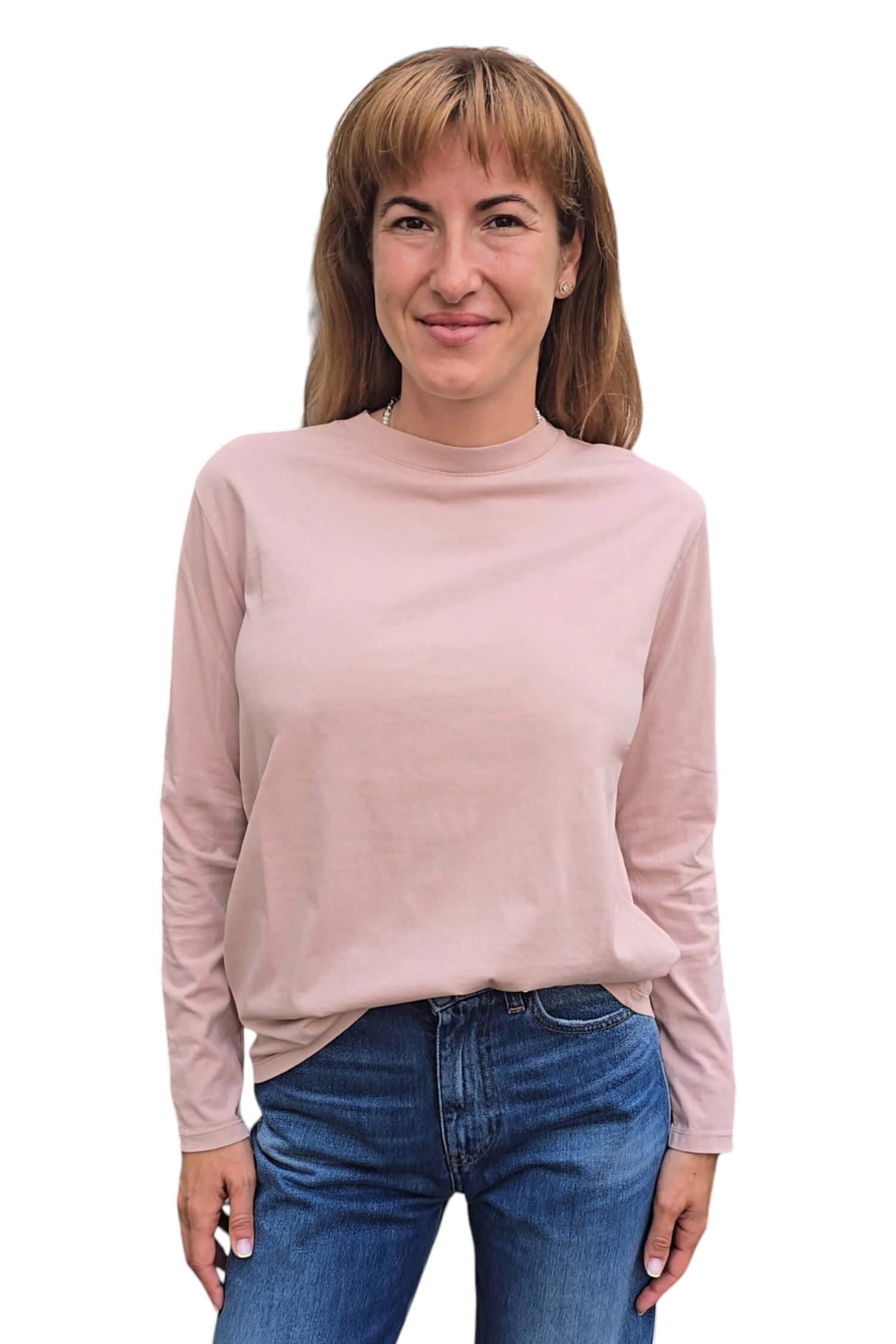 Women's T-shirt with long sleeves VICOLO pink