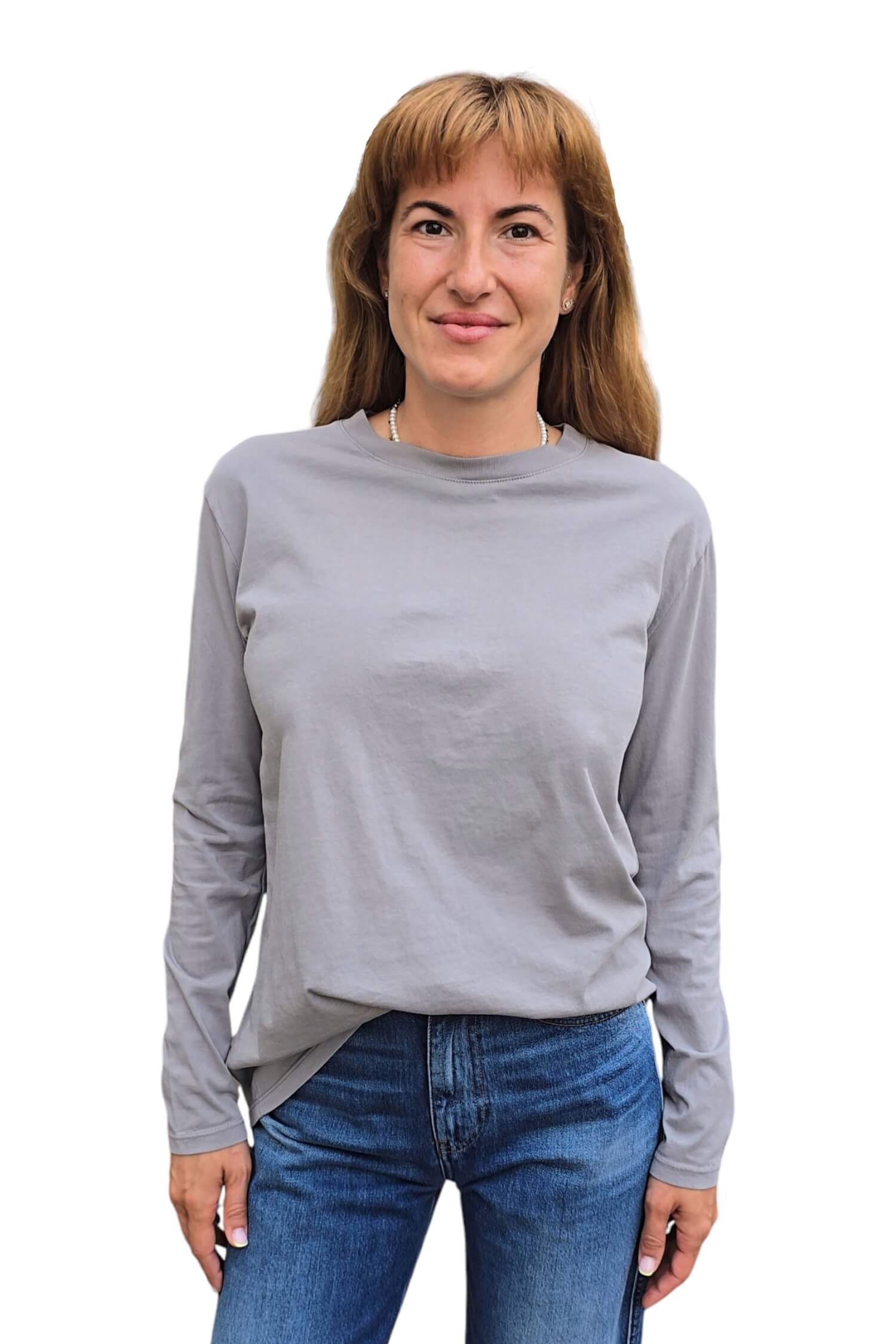 Women's T-shirt with long sleeves VICOLO gray