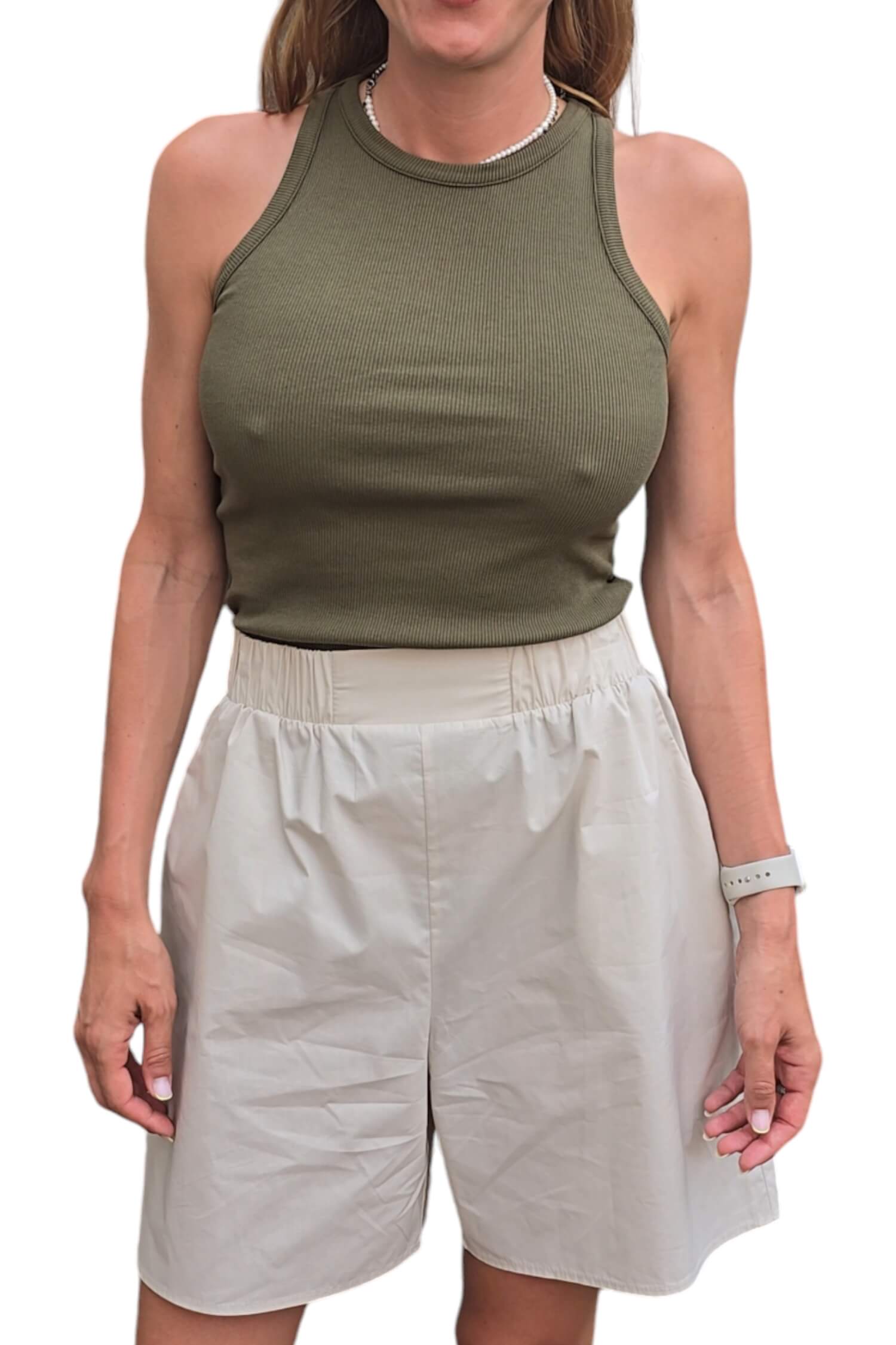 Women's tank top VICOLO khaki green