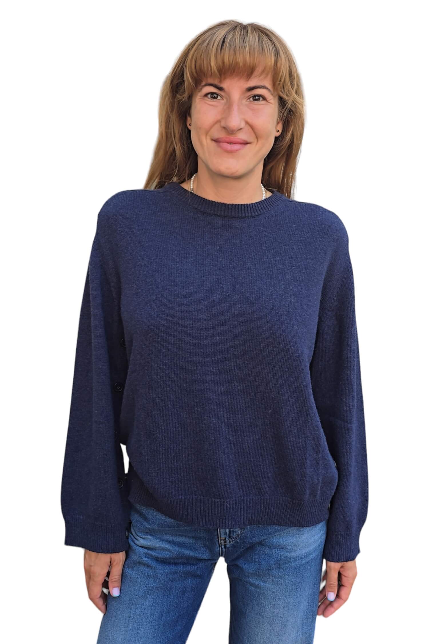 Women's cashmere sweater VICOLO blue (cashmere blend)