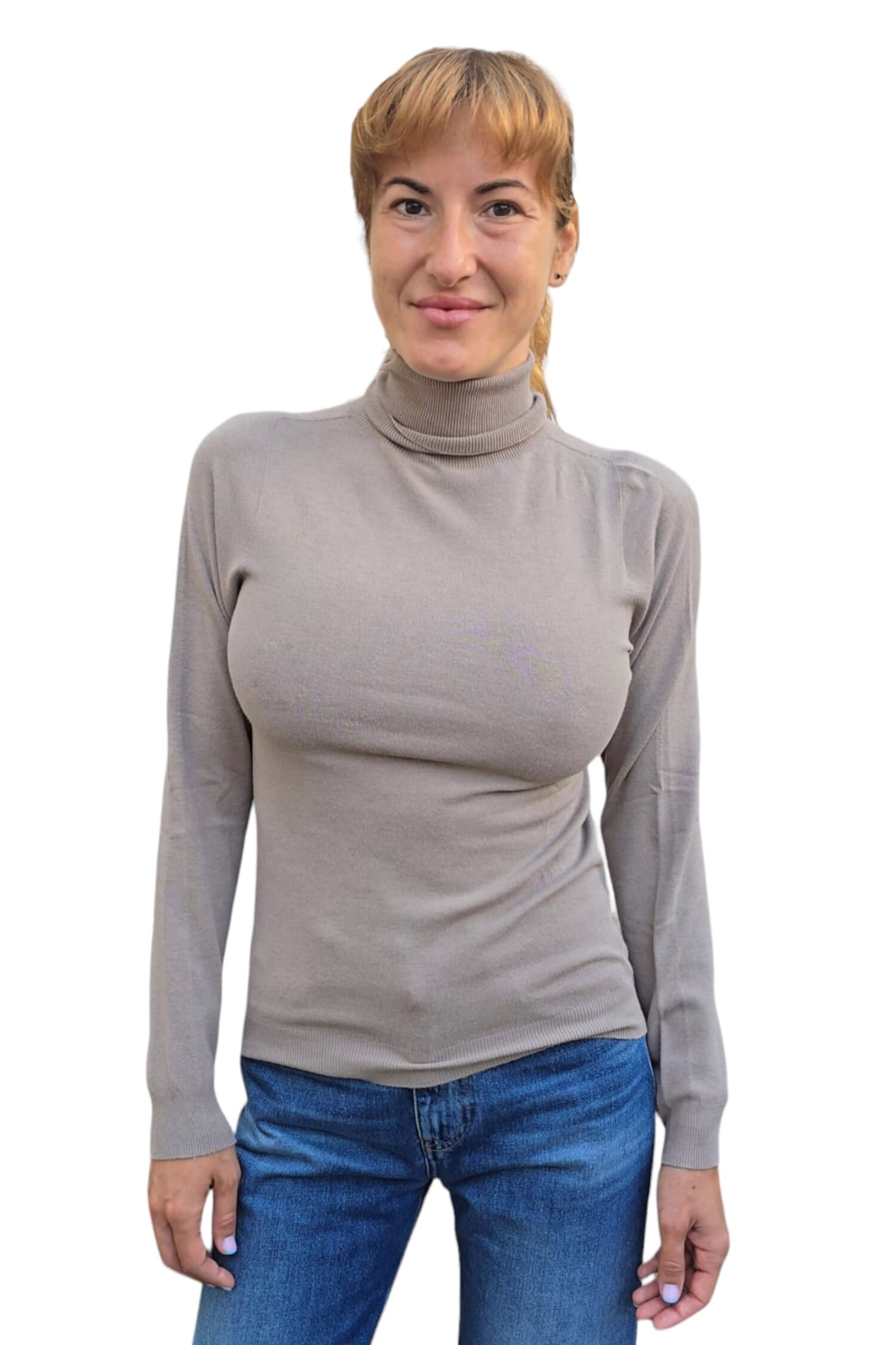 Women's turtleneck KONTATTO brown