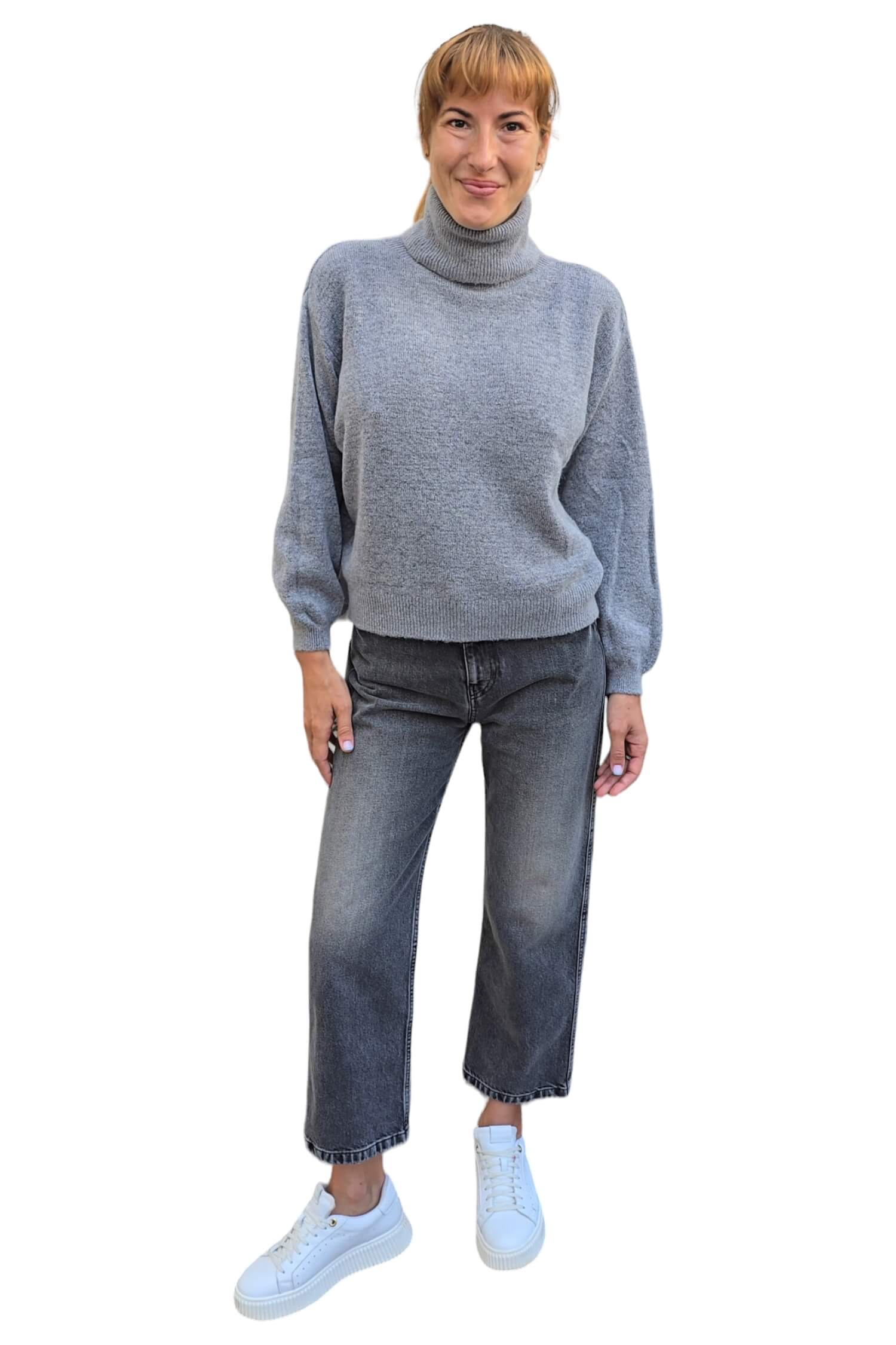 Women's sweater with turtleneck IMPERIAL gray