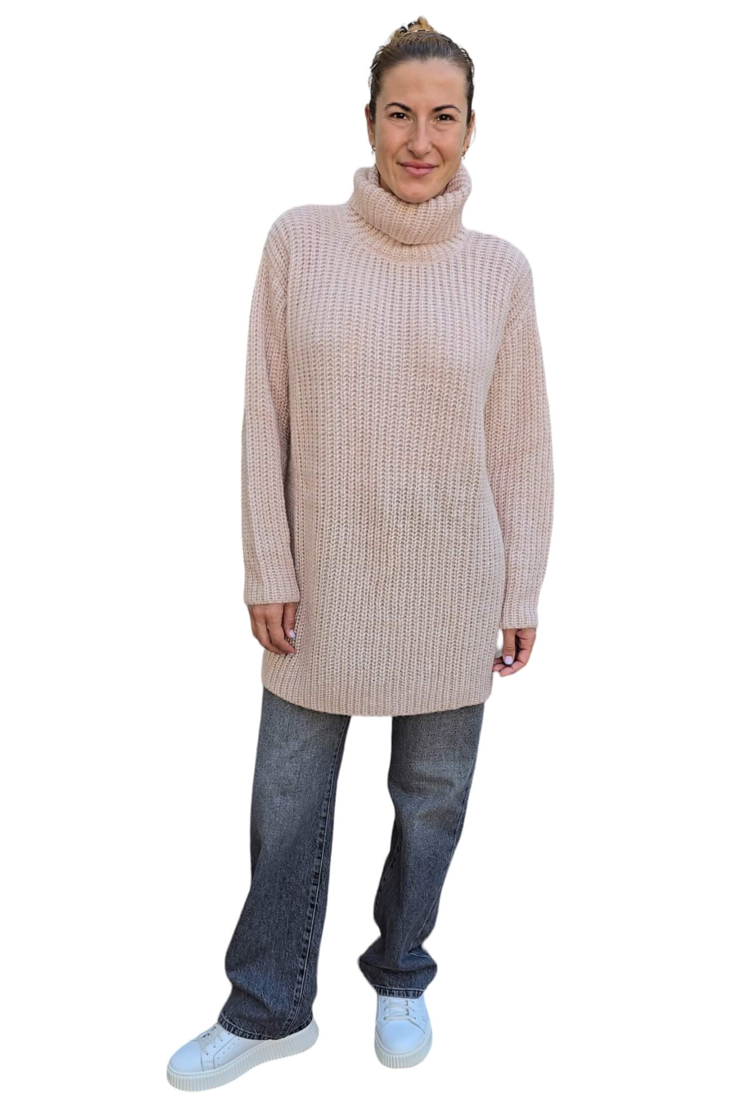 Women's knitted sweater KONTATTO pink