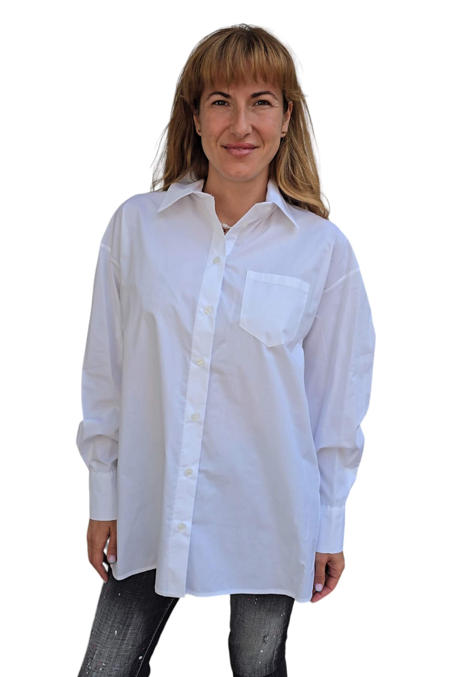 Women's oversize shirt IMPERIAL white